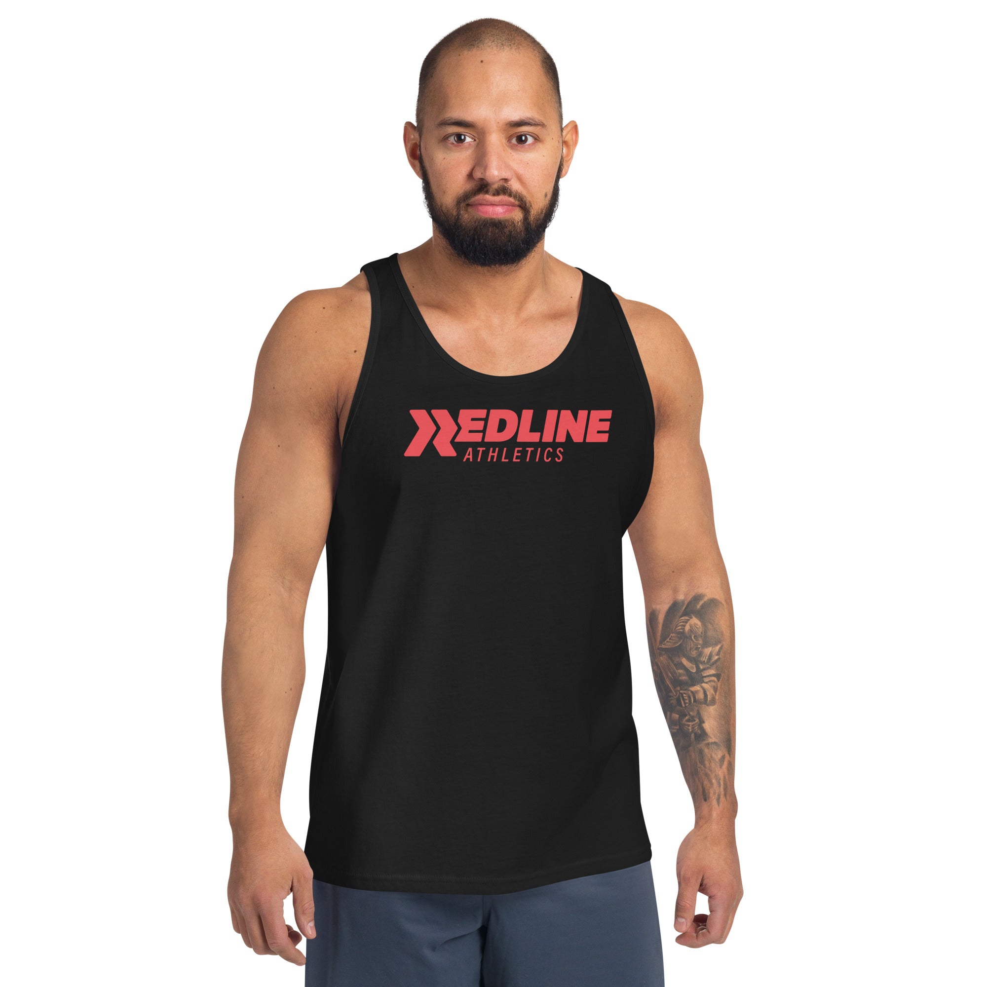 Logo - Red - Black Unisex Tank Top