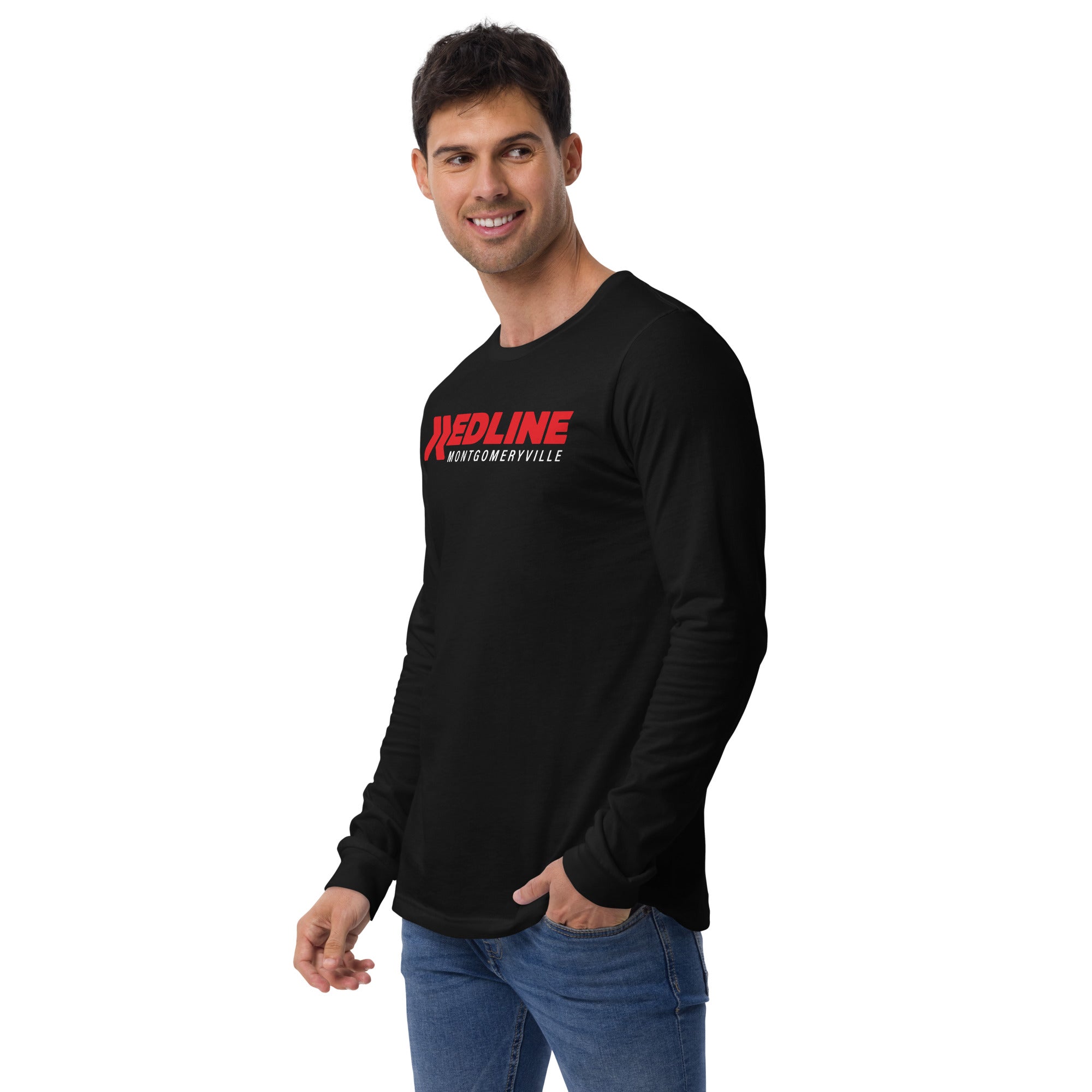 Montgomeryville Logo R/W - Black Unisex Long Sleeve Tee