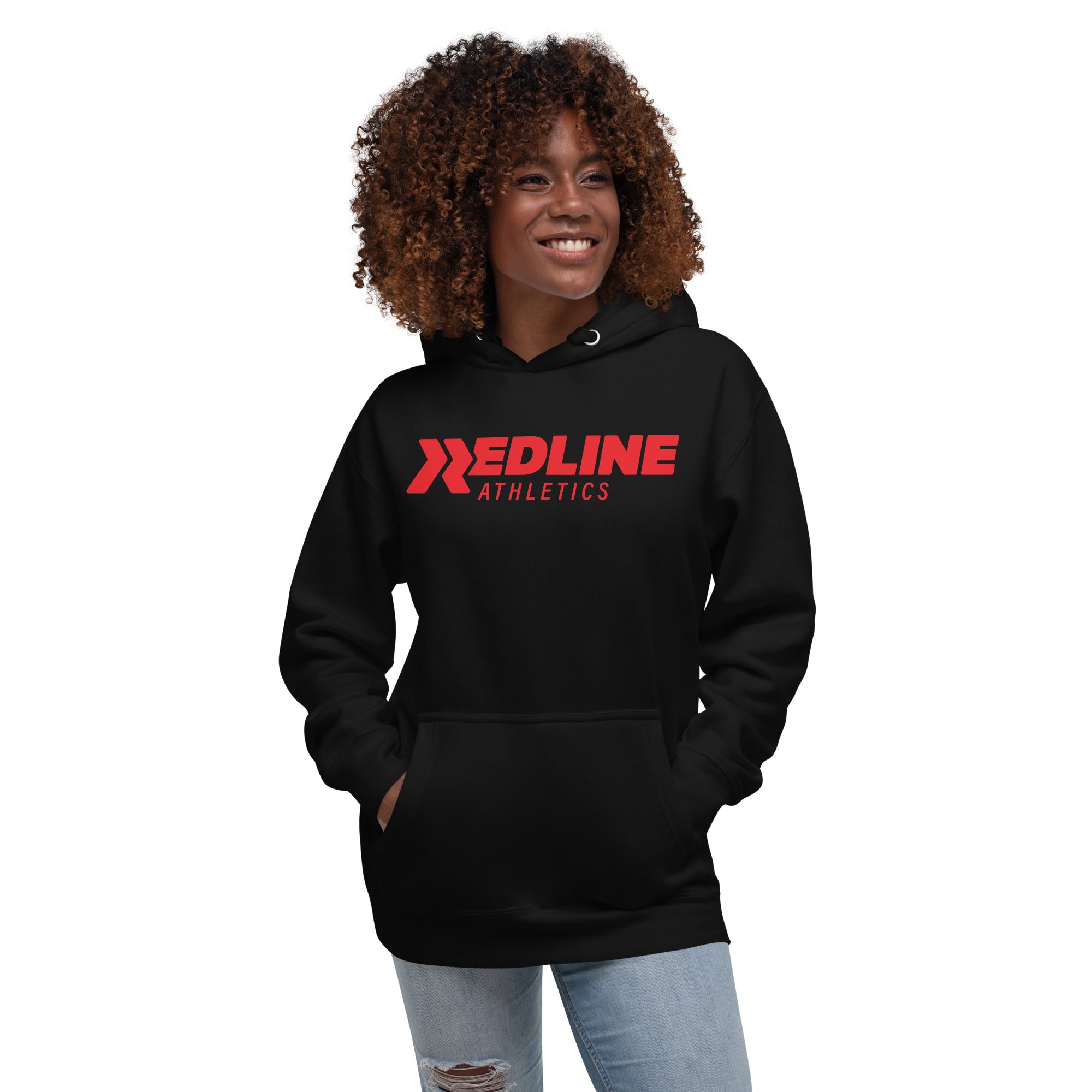 Logo - Red - Black Unisex Hoodie
