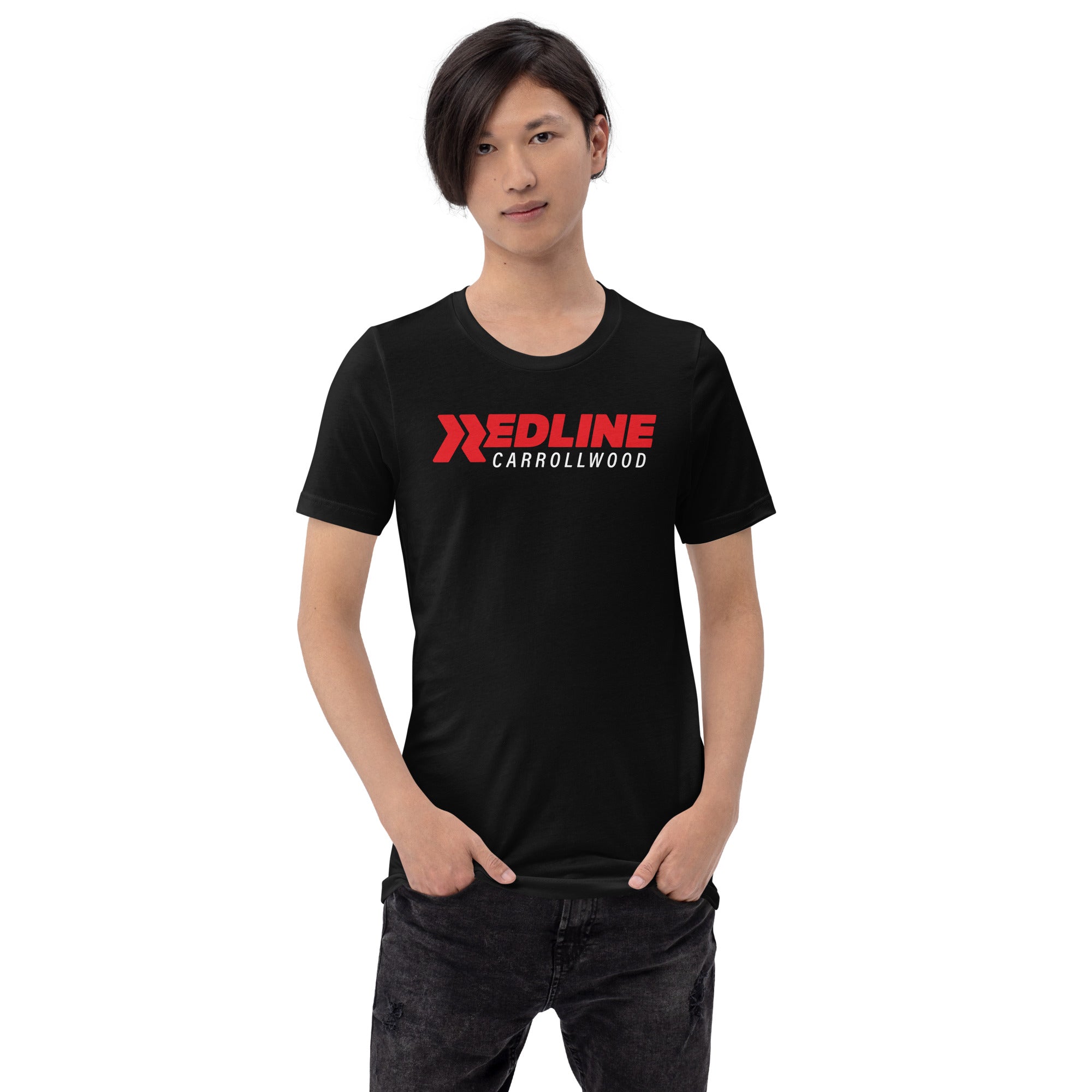 Carrollwood Logo R/W - Black Unisex t-shirt