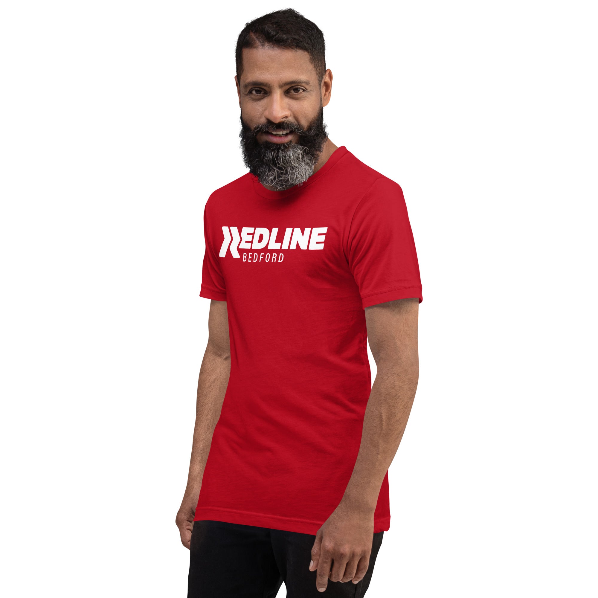 Bedford Logo White - Red Unisex t-shirt