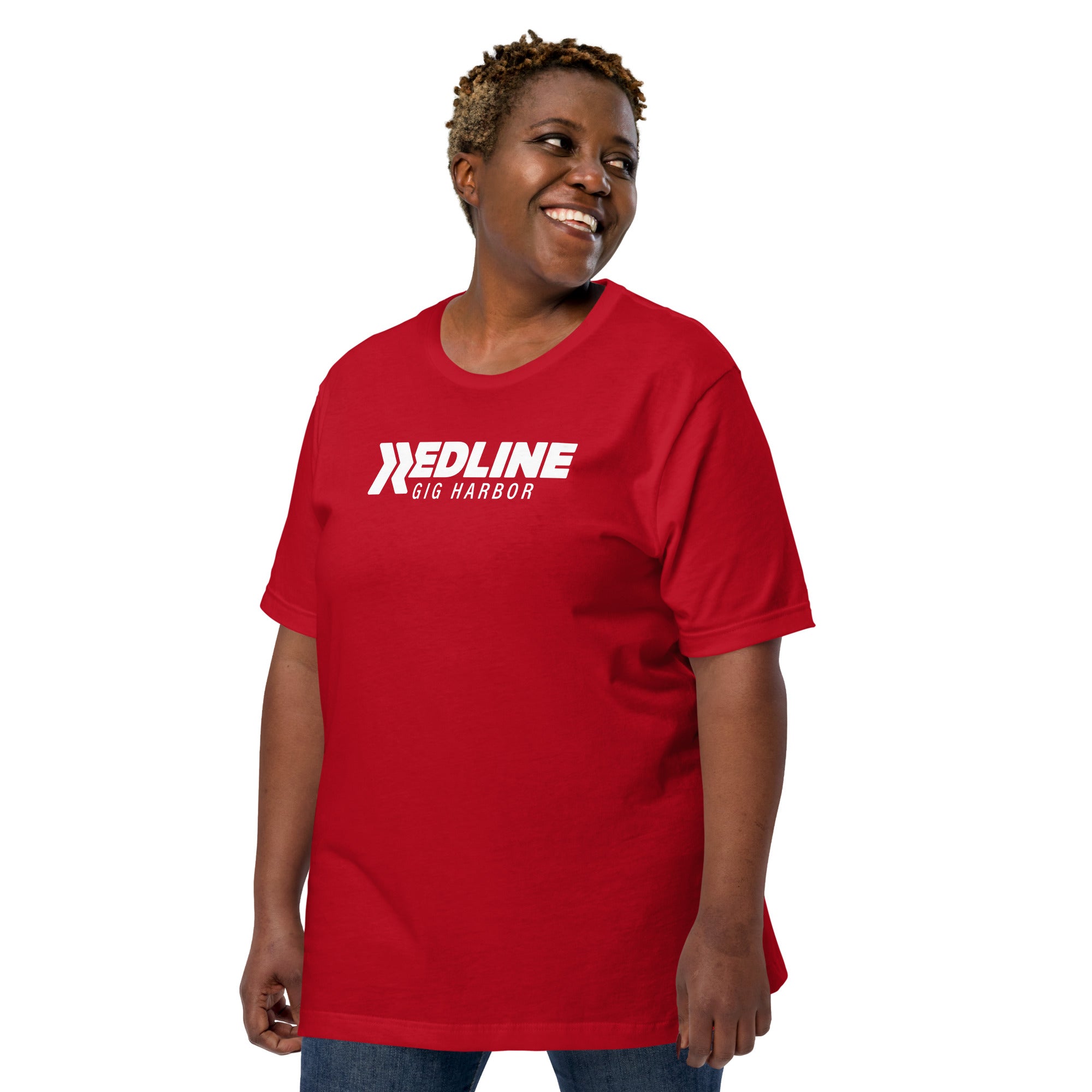 Gig Harbor Logo W - Red Unisex t-shirt