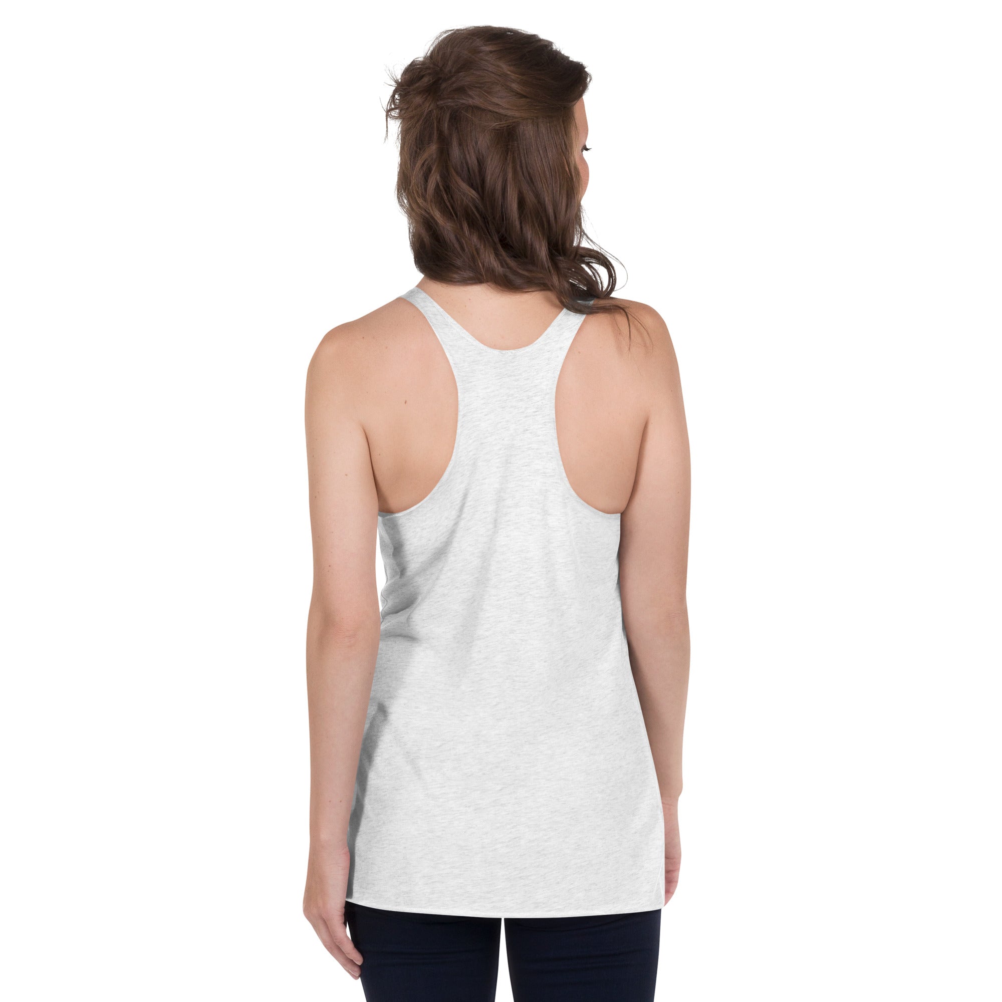 Logo - B/W - White Racerback Tank