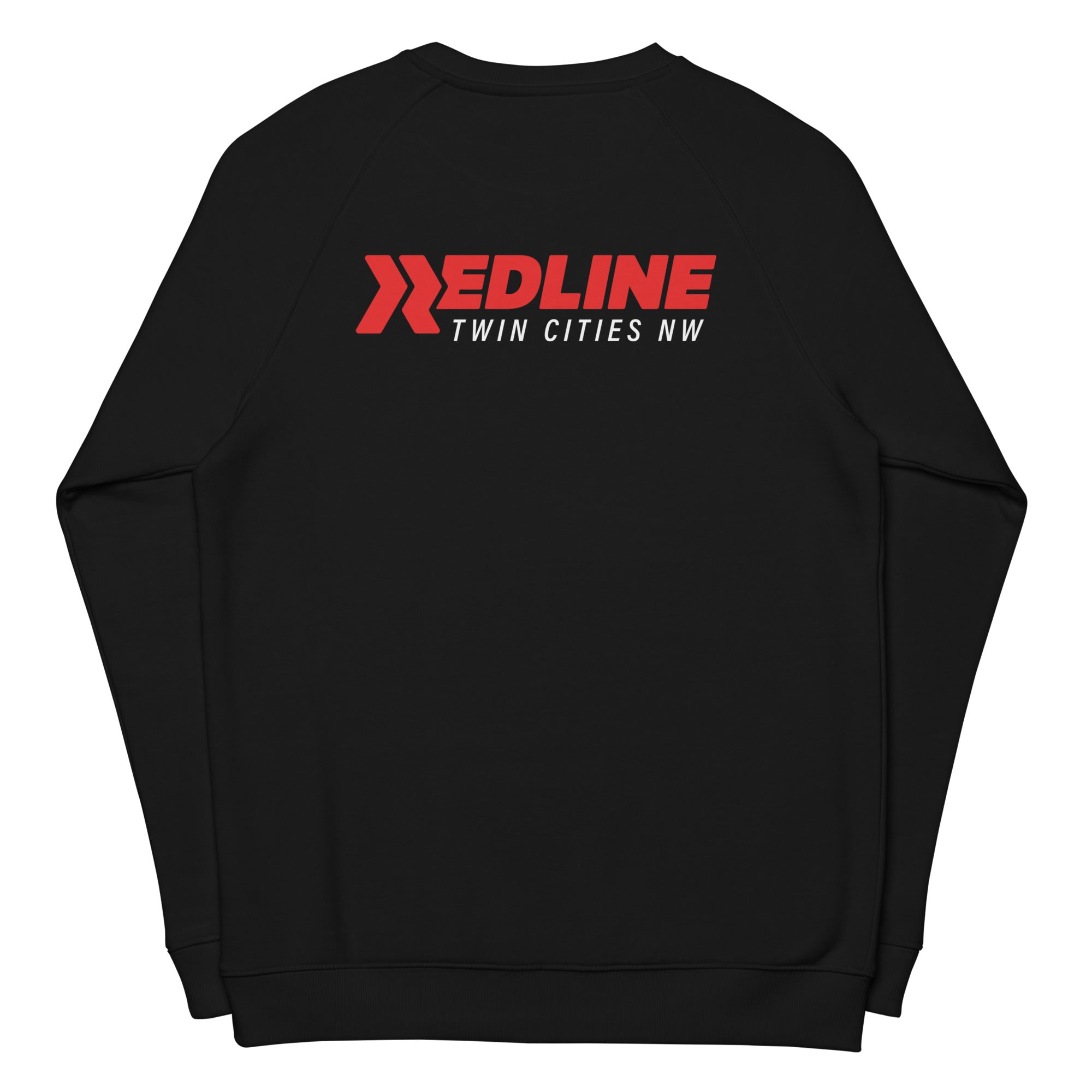 Twin Cities Black Unisex organic raglan sweatshirt