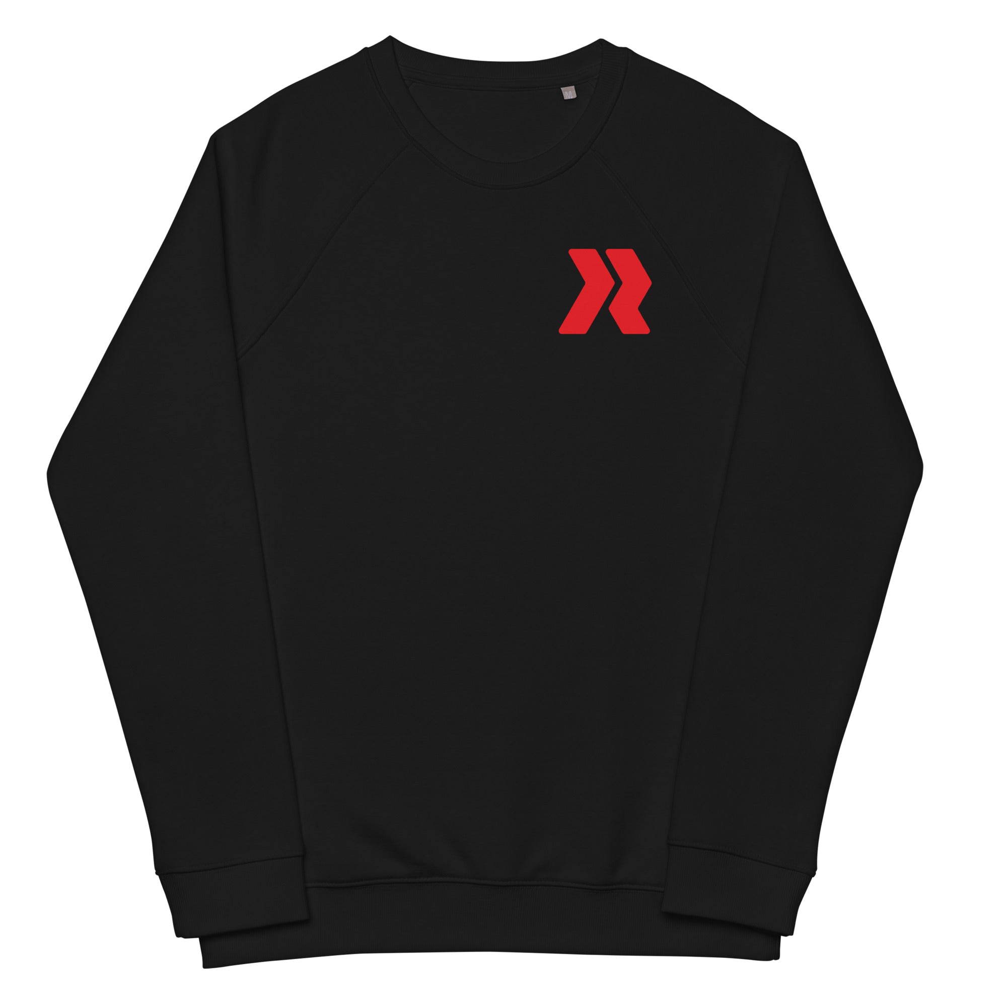 Springfield R/W - Black Unisex organic raglan sweatshirt