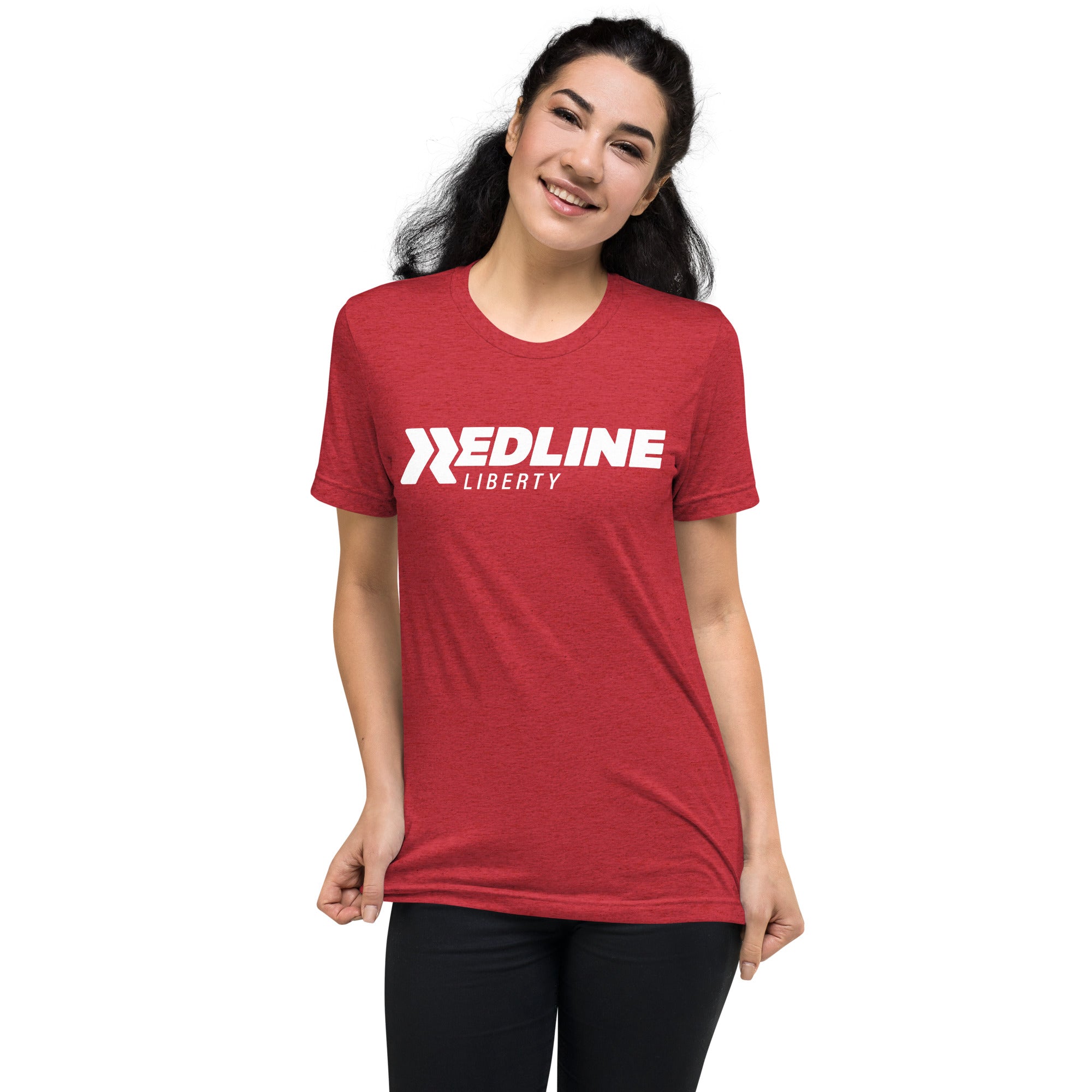 Liberty Tri-blend W Logo - Red Short sleeve t-shirt