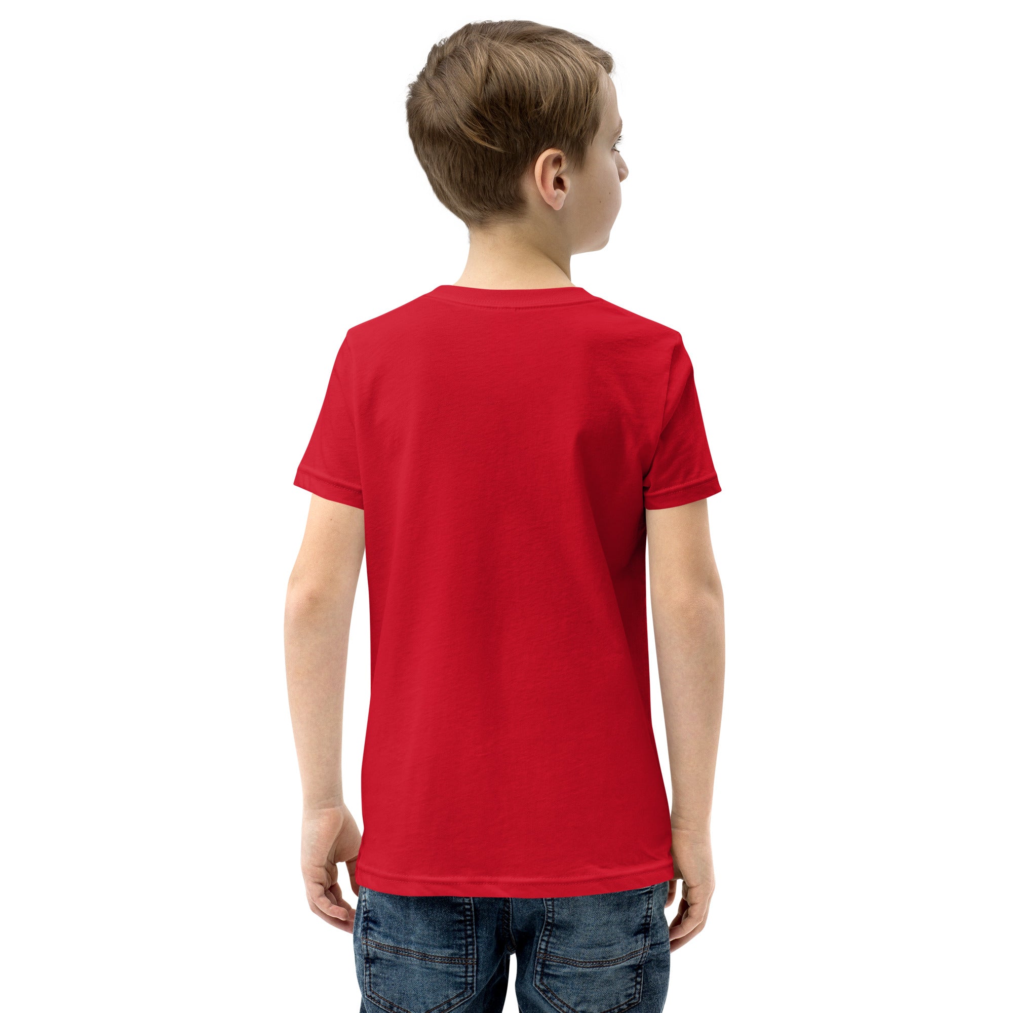 Liberty Logo White - Red Youth Short Sleeve T-Shirt