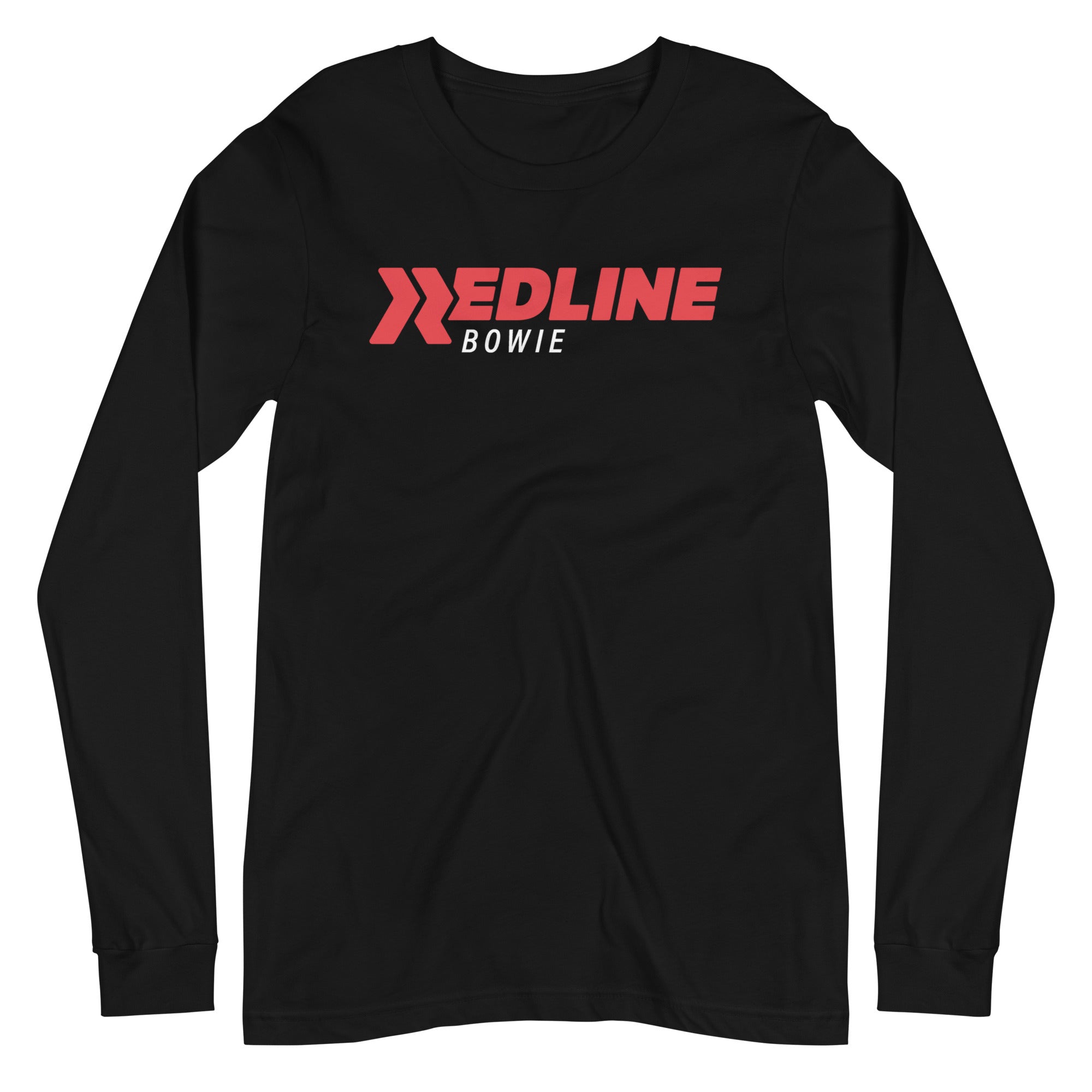 Bowie Logo R/W - Black Unisex Long Sleeve Tee