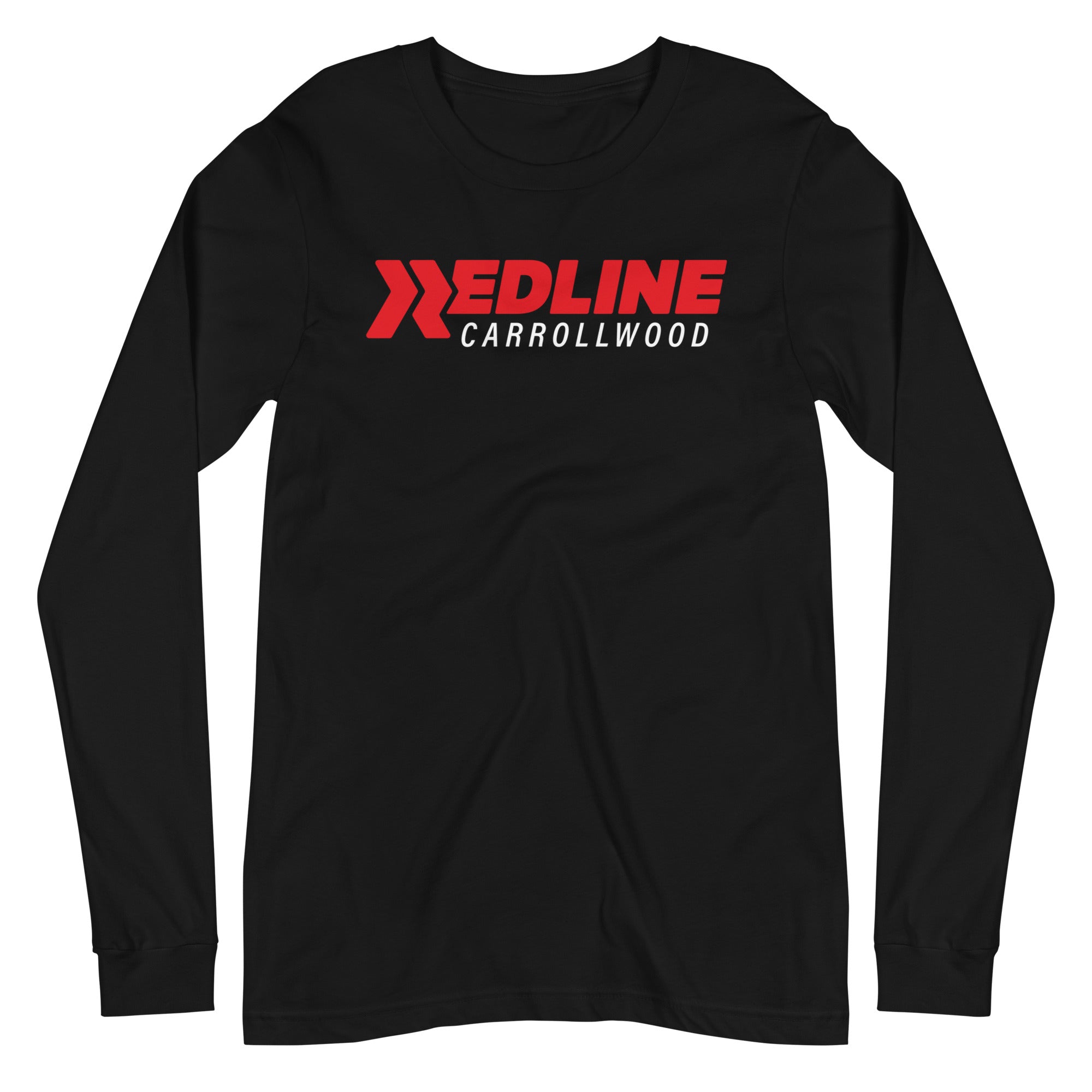 Carrollwood Logo R/W - Black Unisex Long Sleeve Tee