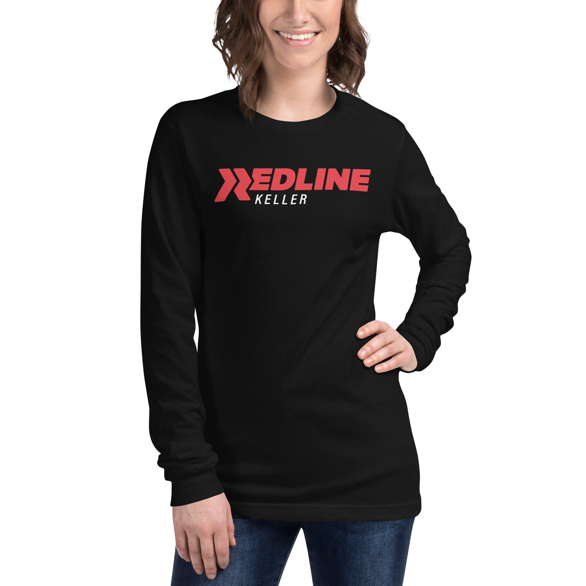 Keller Logo R/W - Black Unisex Long Sleeve Tee