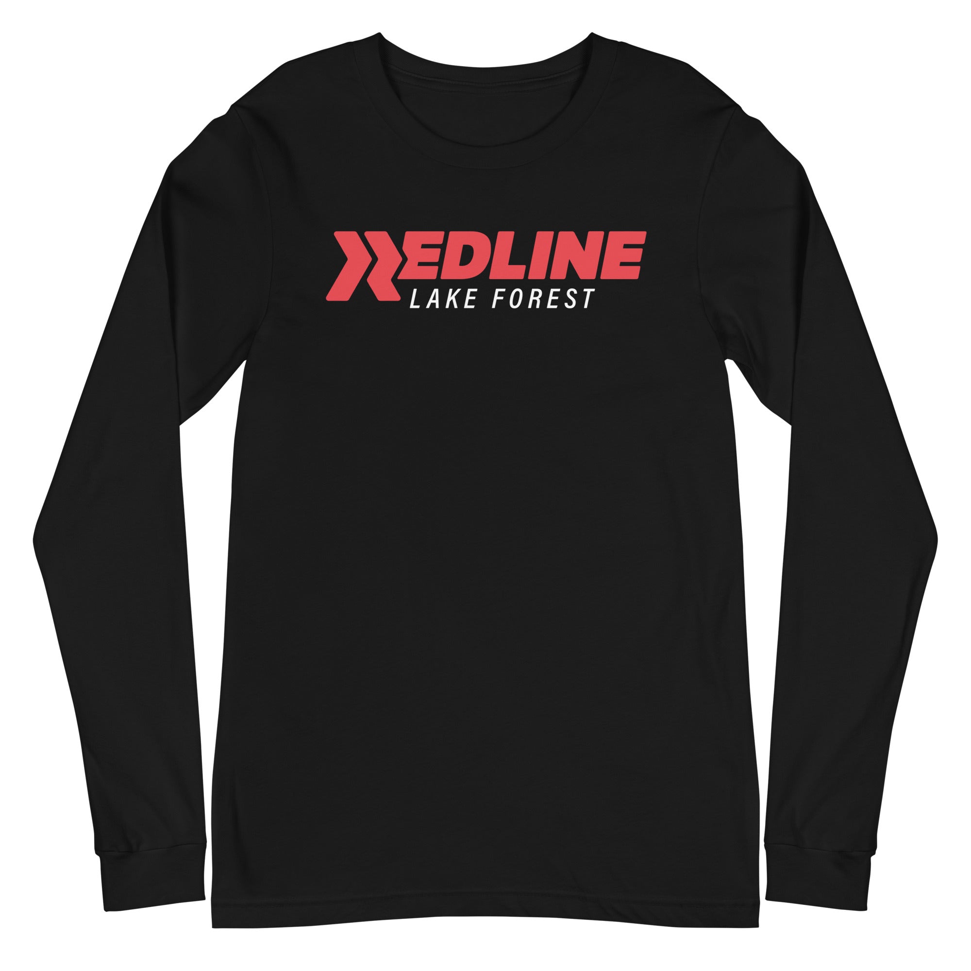 Lake Forest Logo R/W - Black Unisex Long Sleeve Tee