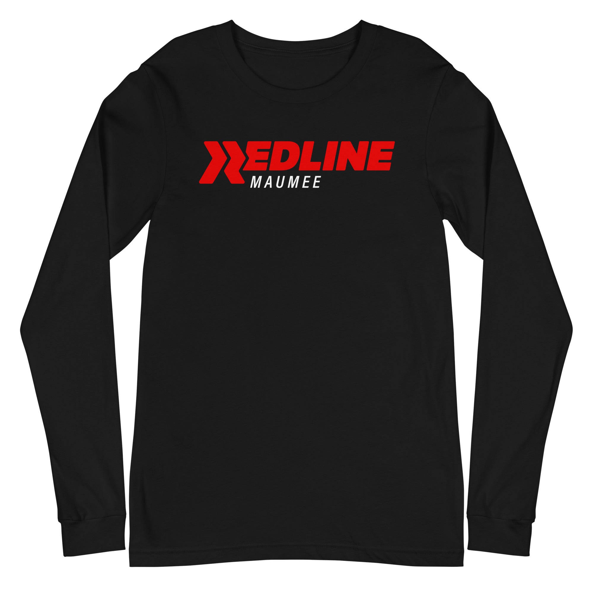 Maumee Logo R/W - Black Unisex Long Sleeve Tee