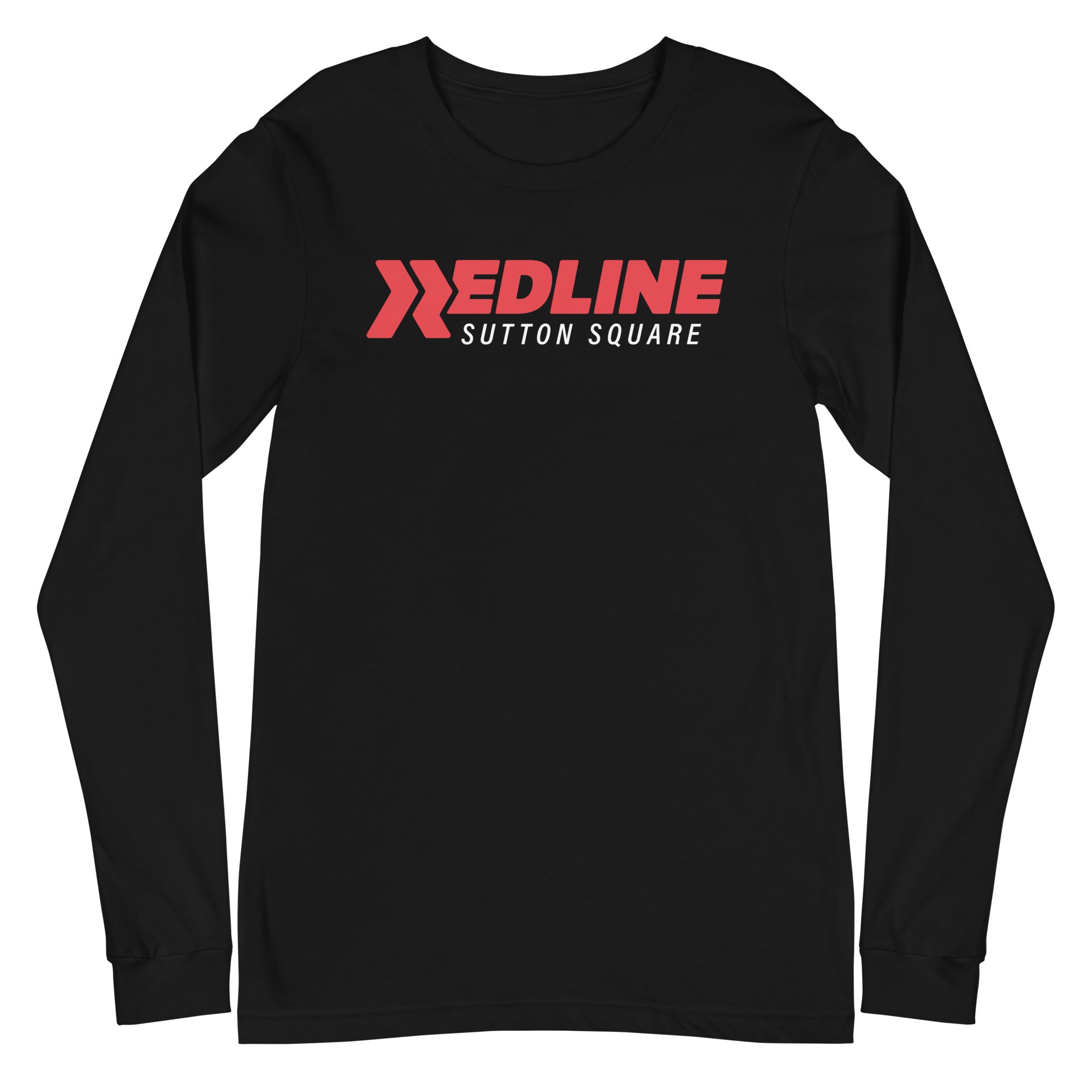 Sutton Square Logo R/W - Black Unisex Long Sleeve Tee