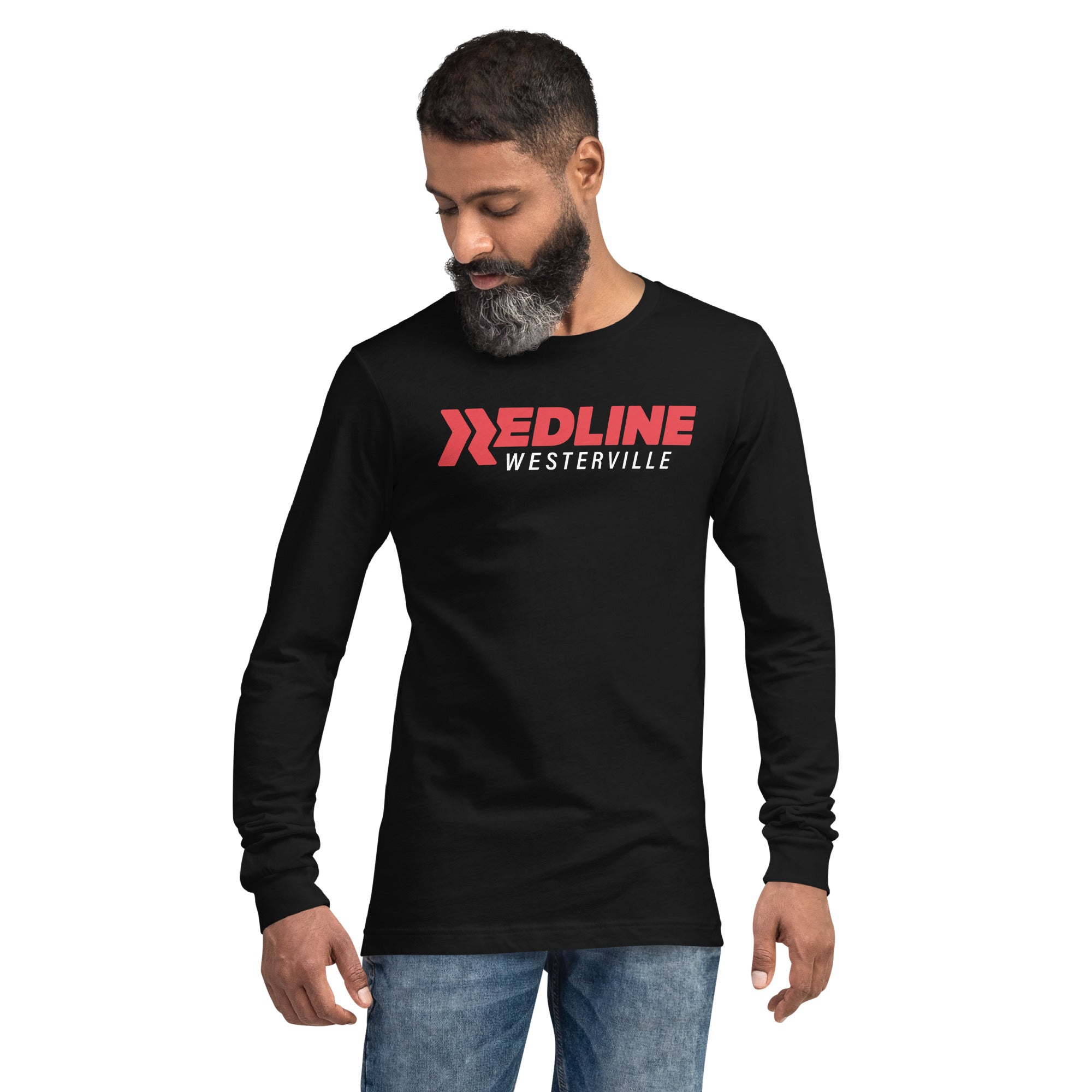 Westerville Logo R/W - Black Unisex Long Sleeve Tee