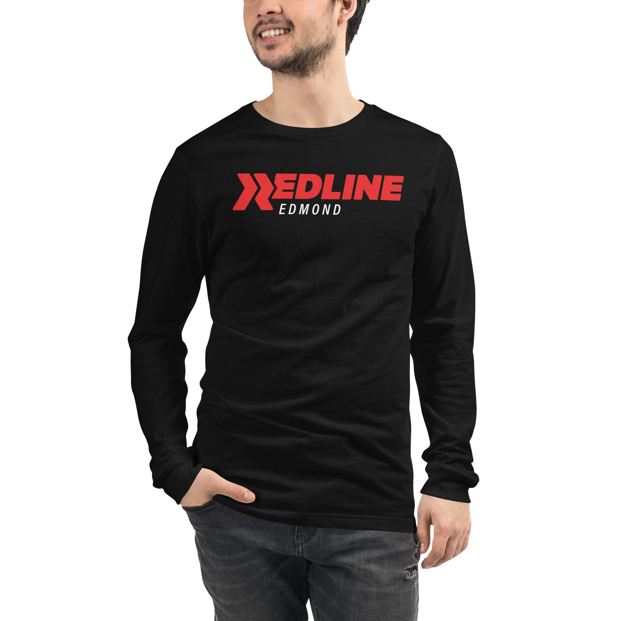 Edmond Logo R/W - Black Unisex Long Sleeve Tee