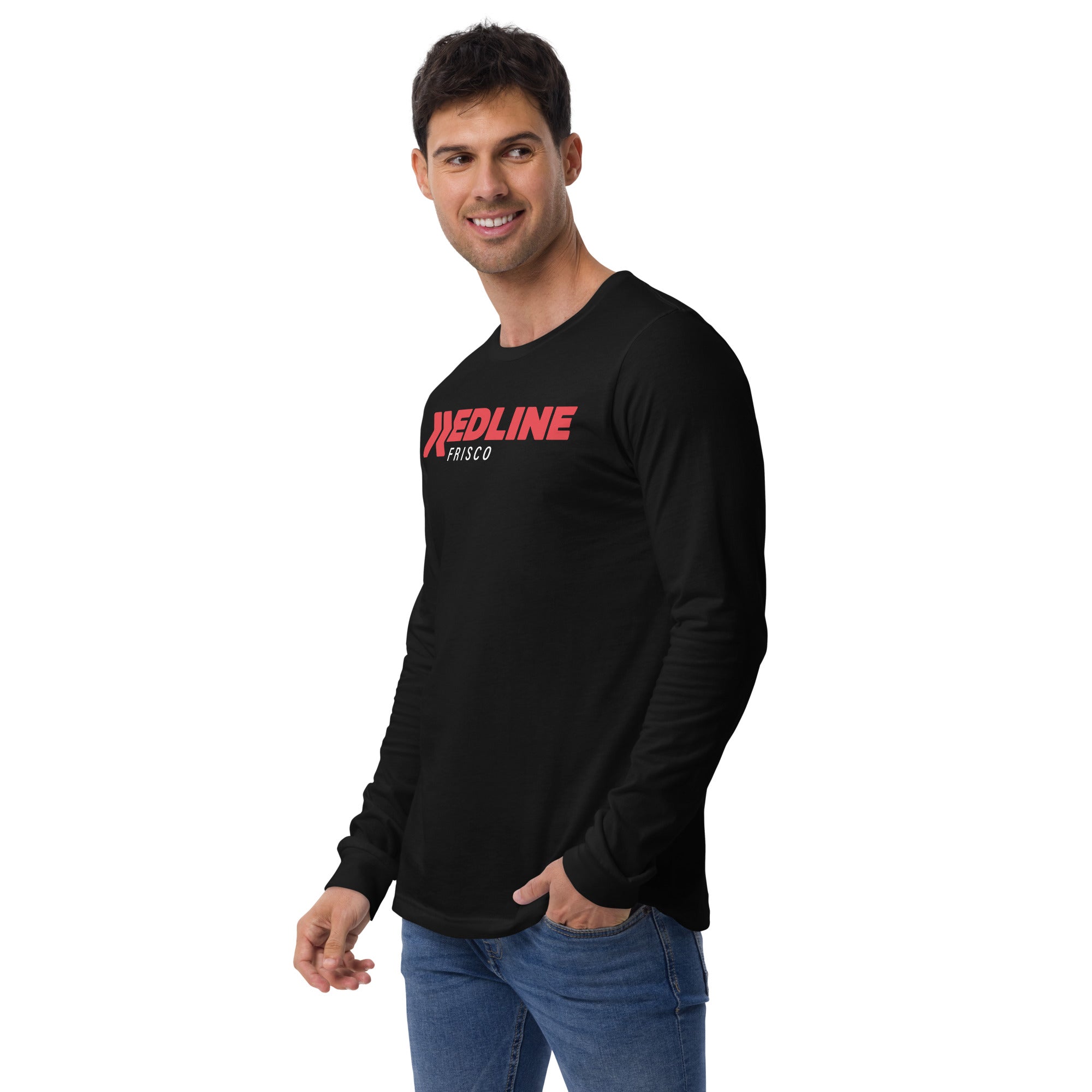 Frisco Logo R/W - Black Unisex Long Sleeve Tee