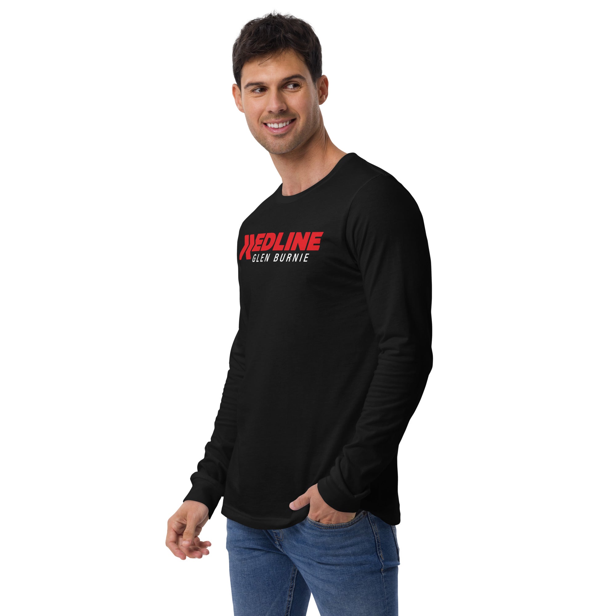 Glen Burnie Logo R/W - Black Unisex Long Sleeve Tee