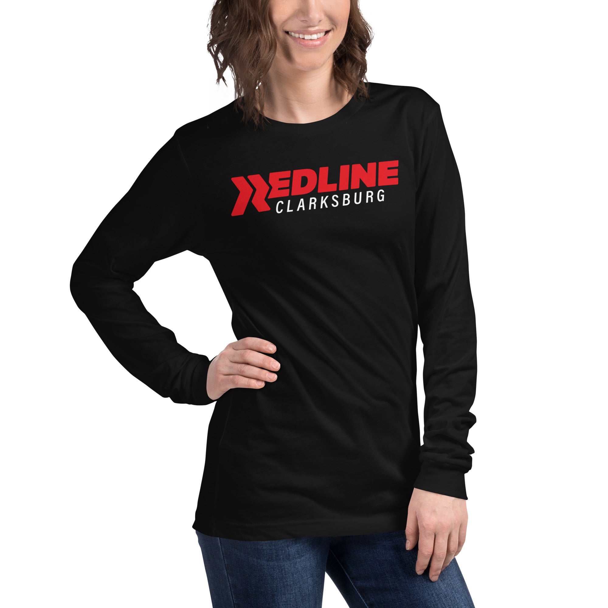 Clarksburg Logo R/W - Black Unisex Long Sleeve Tee