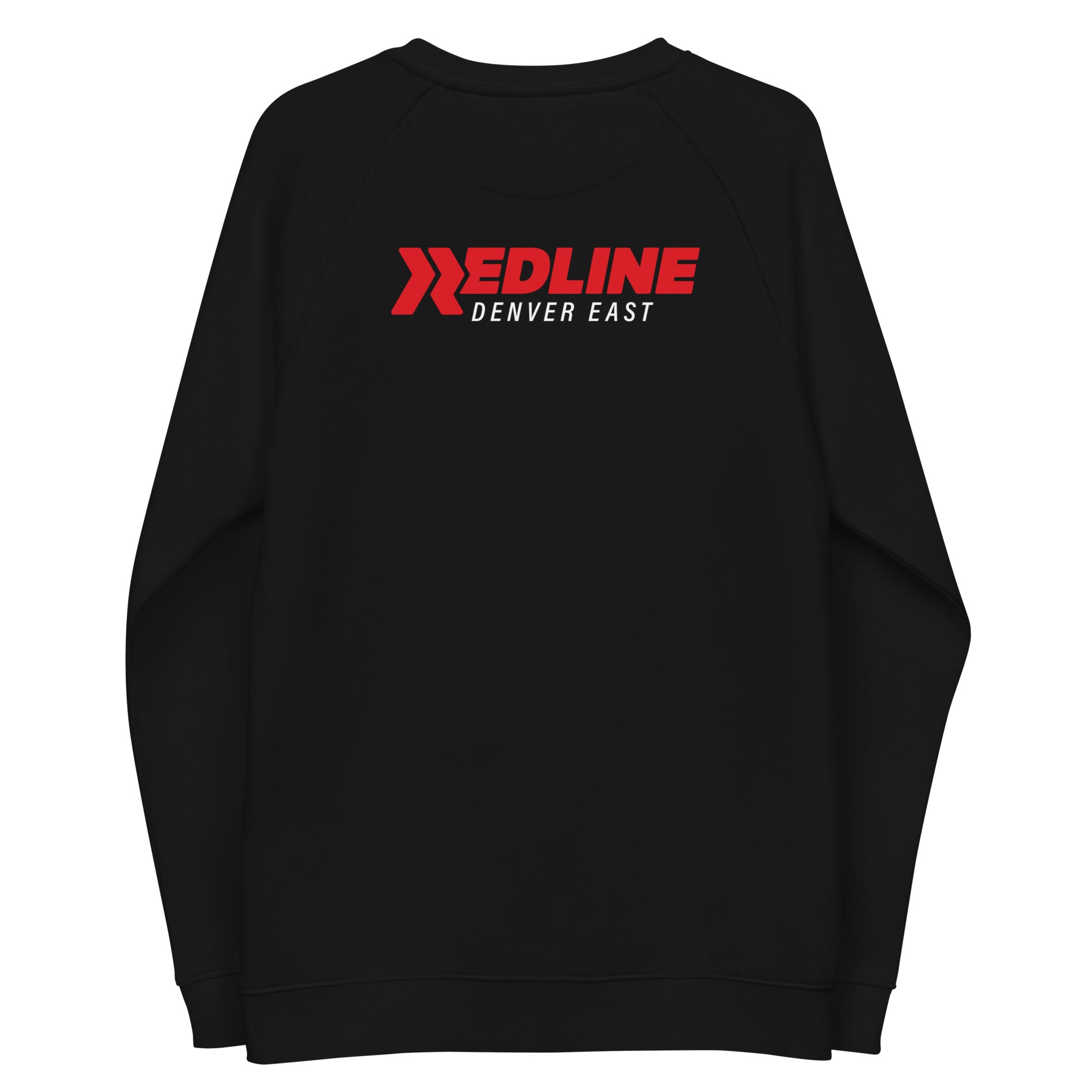 Denver East Logo R - R/W - Black Unisex organic raglan sweatshirt