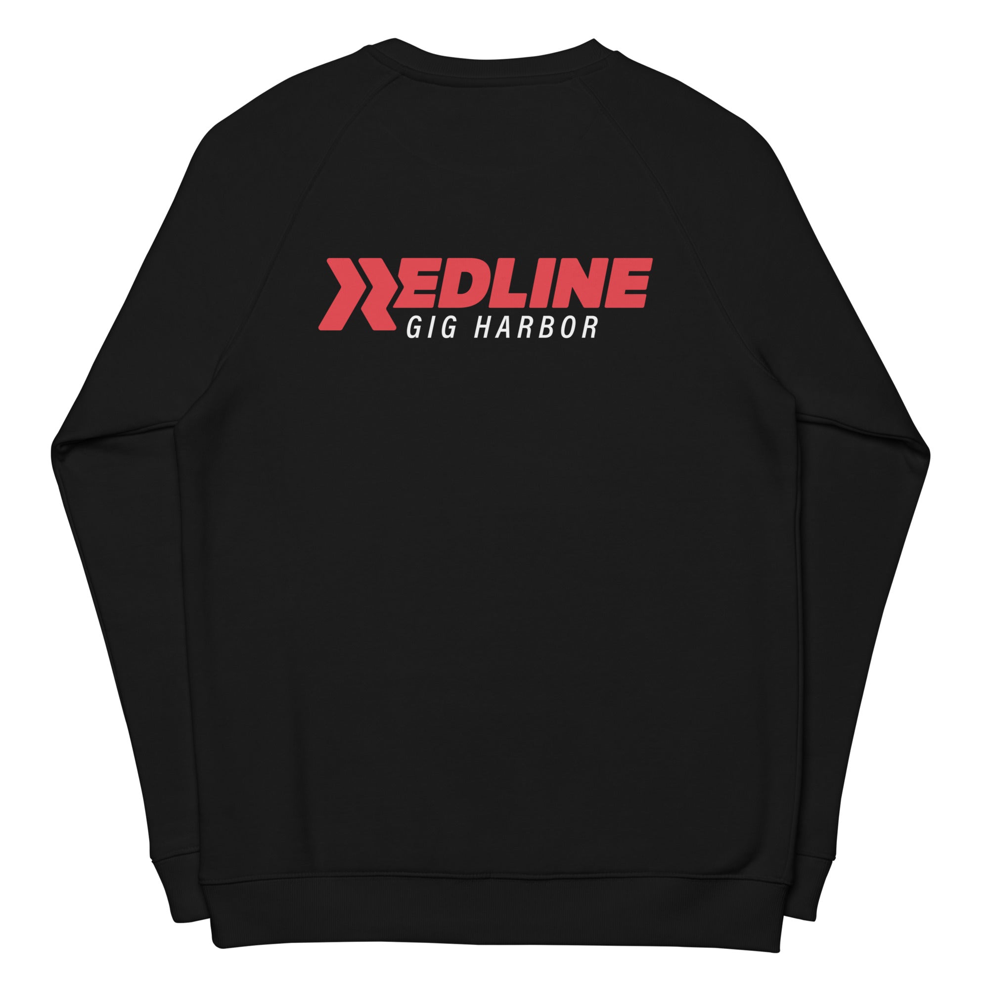 Gig Harbor Logo R - R/W - Black Unisex organic raglan sweatshirt