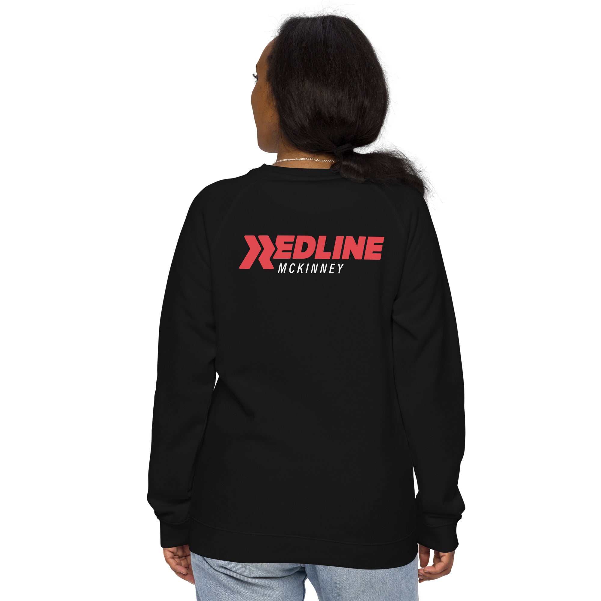 McKinney Logo R - R/W - Black Unisex organic raglan sweatshirt