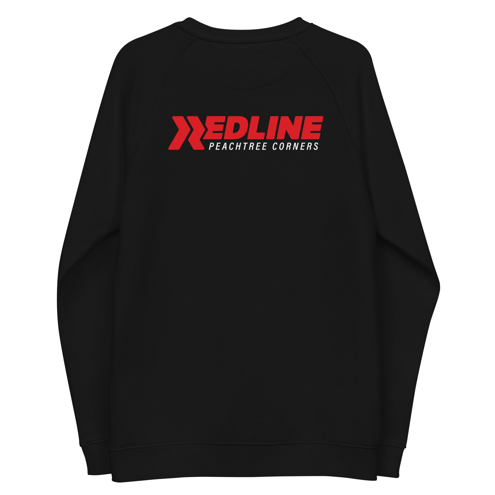 Peachtree Corners Logo R - R/W - Black Unisex organic raglan sweatshirt