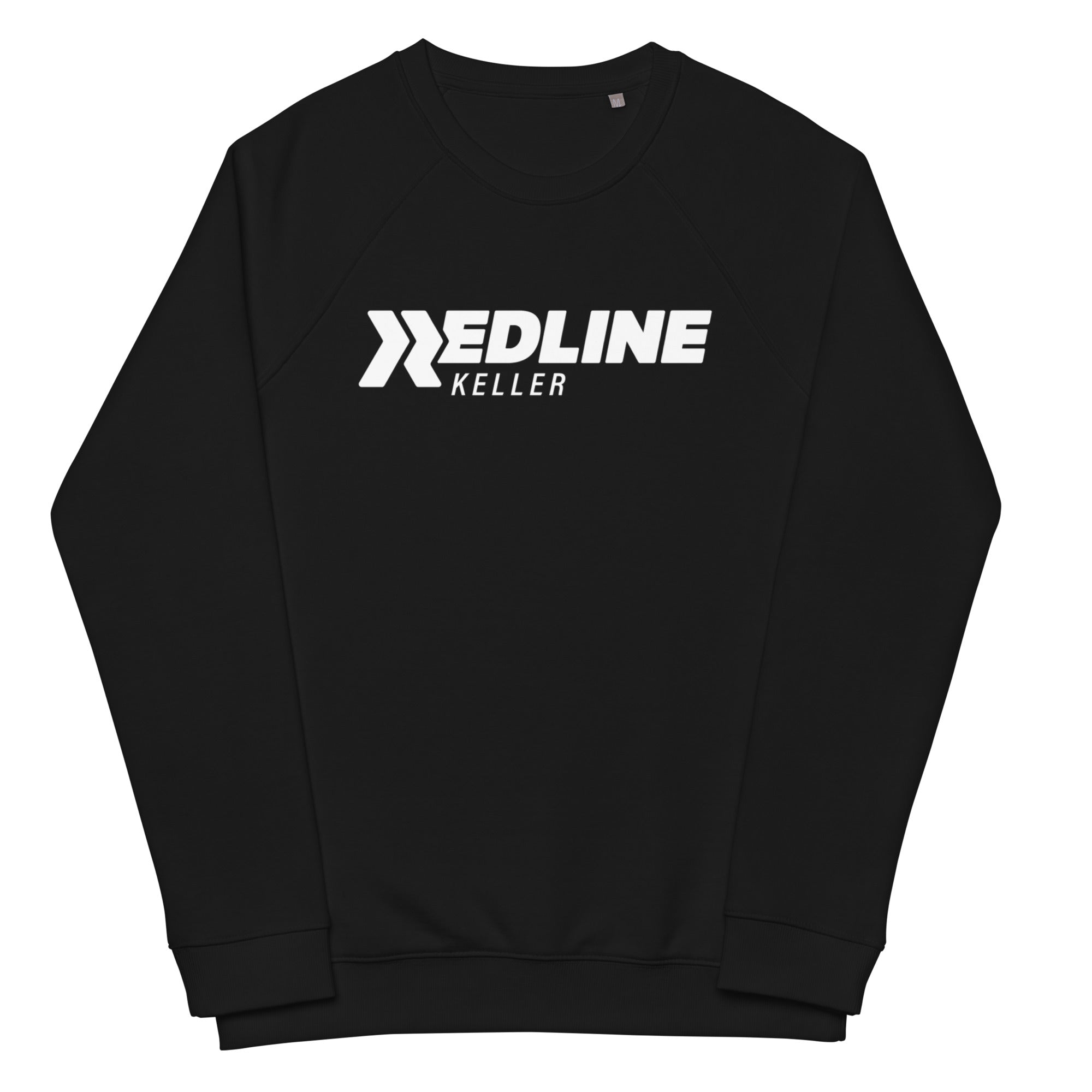 Keller Logo W - Black Unisex organic raglan sweatshirt