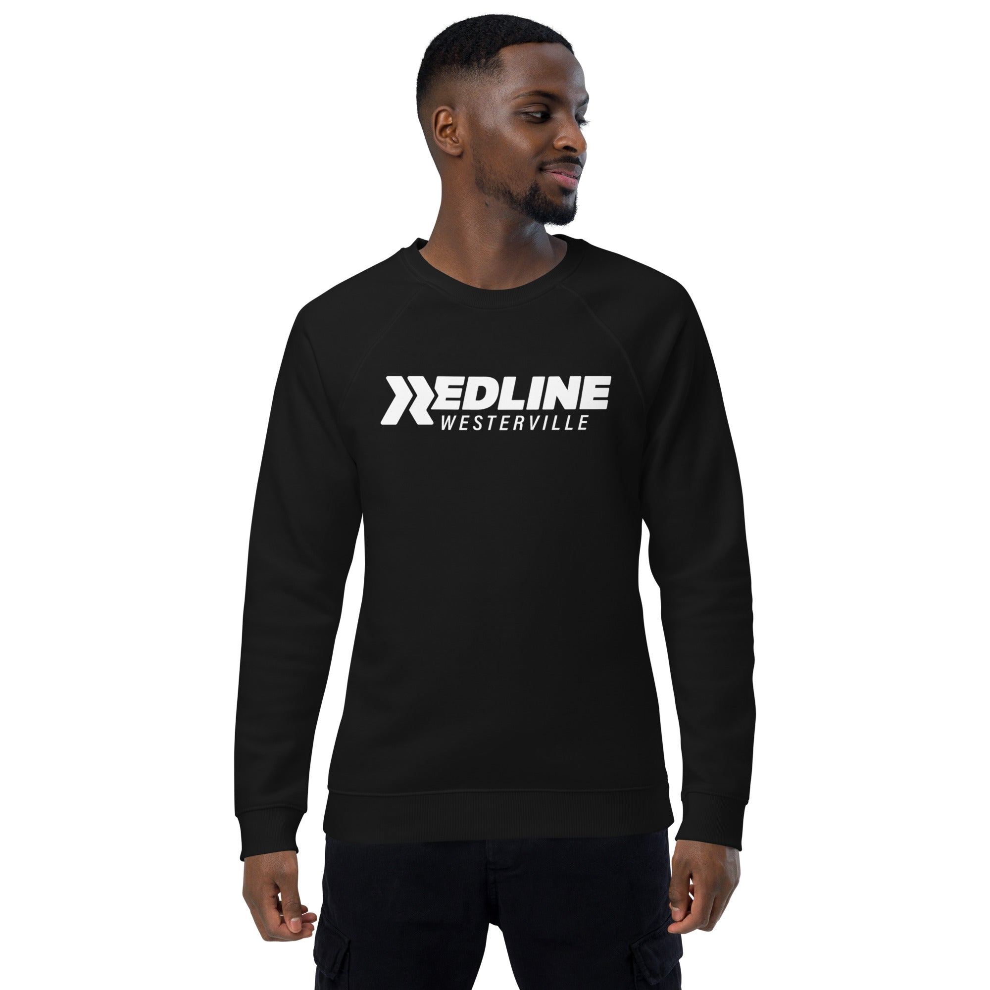 Westerville Logo W - Black Unisex organic raglan sweatshirt