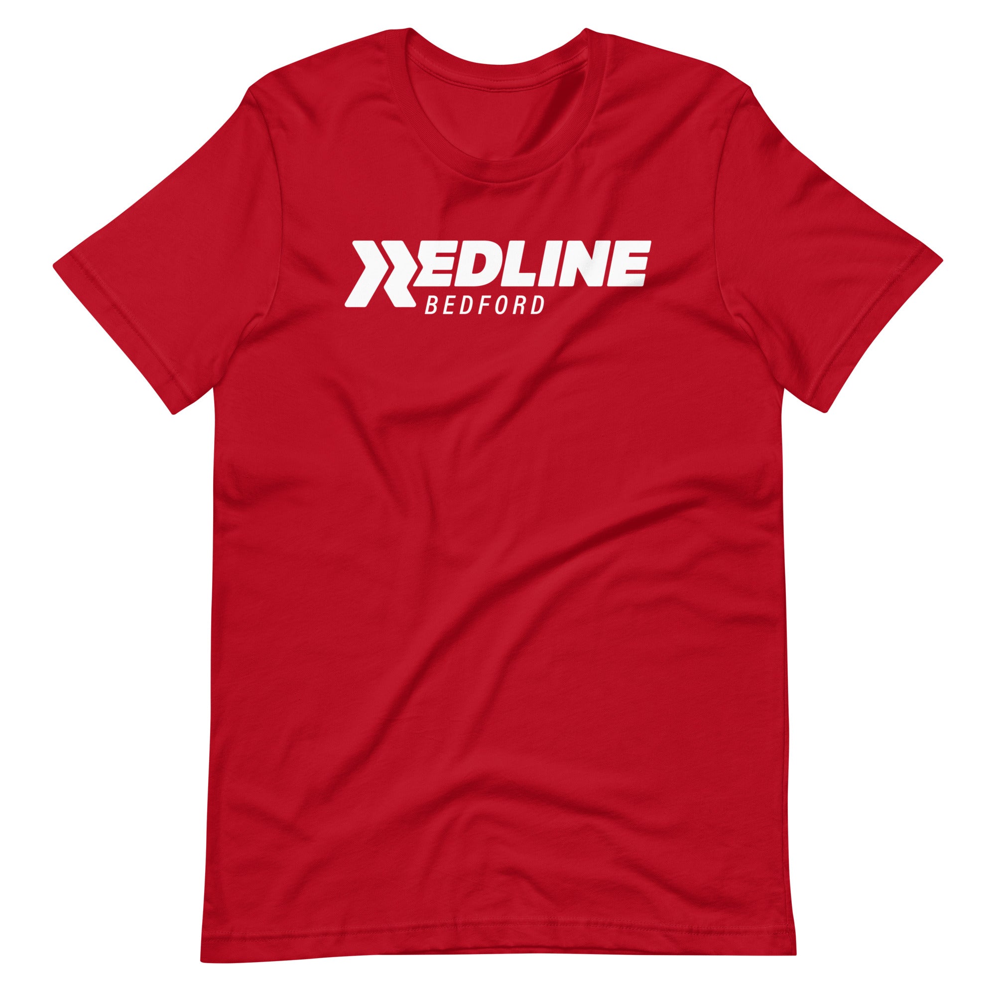 Bedford Logo White - Red Unisex t-shirt