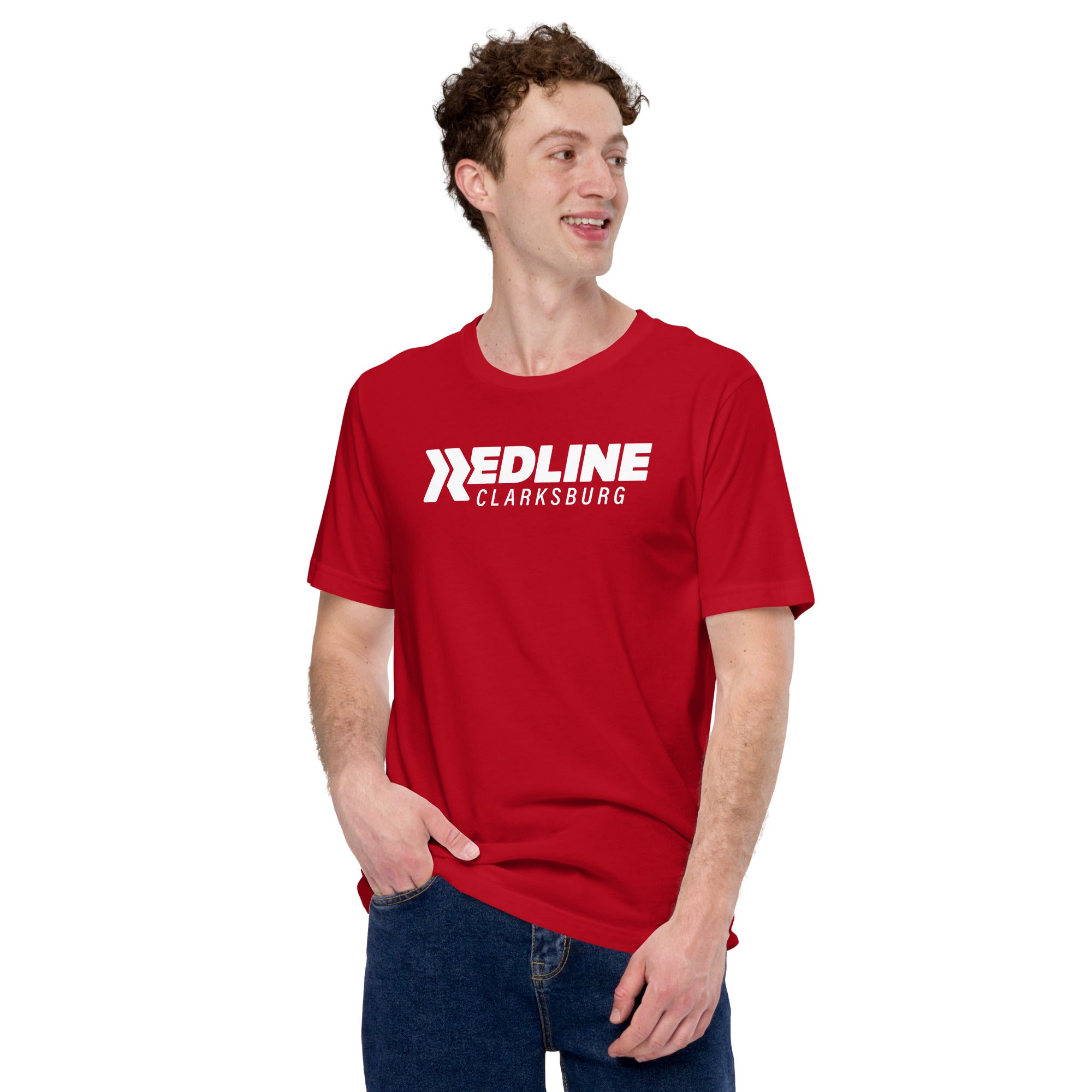 Clarksburg Logo White - Red Unisex t-shirt