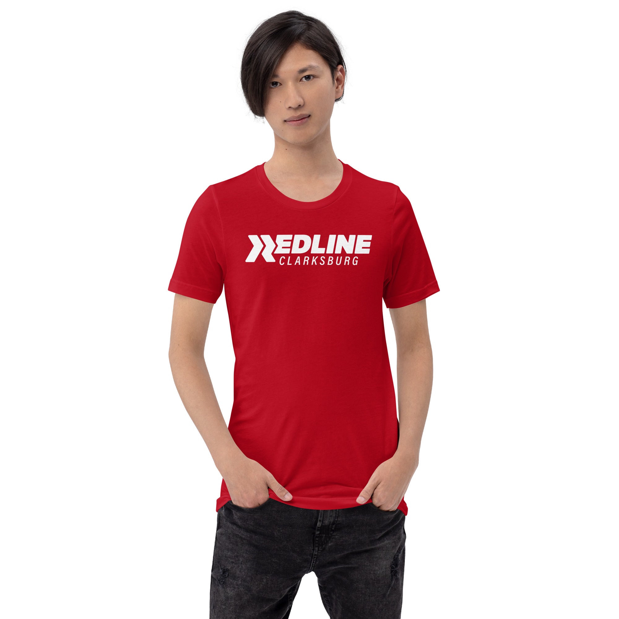 Clarksburg Logo White - Red Unisex t-shirt