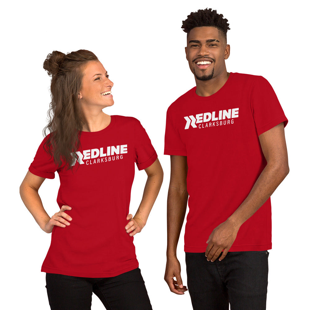 Clarksburg Logo White - Red Unisex t-shirt