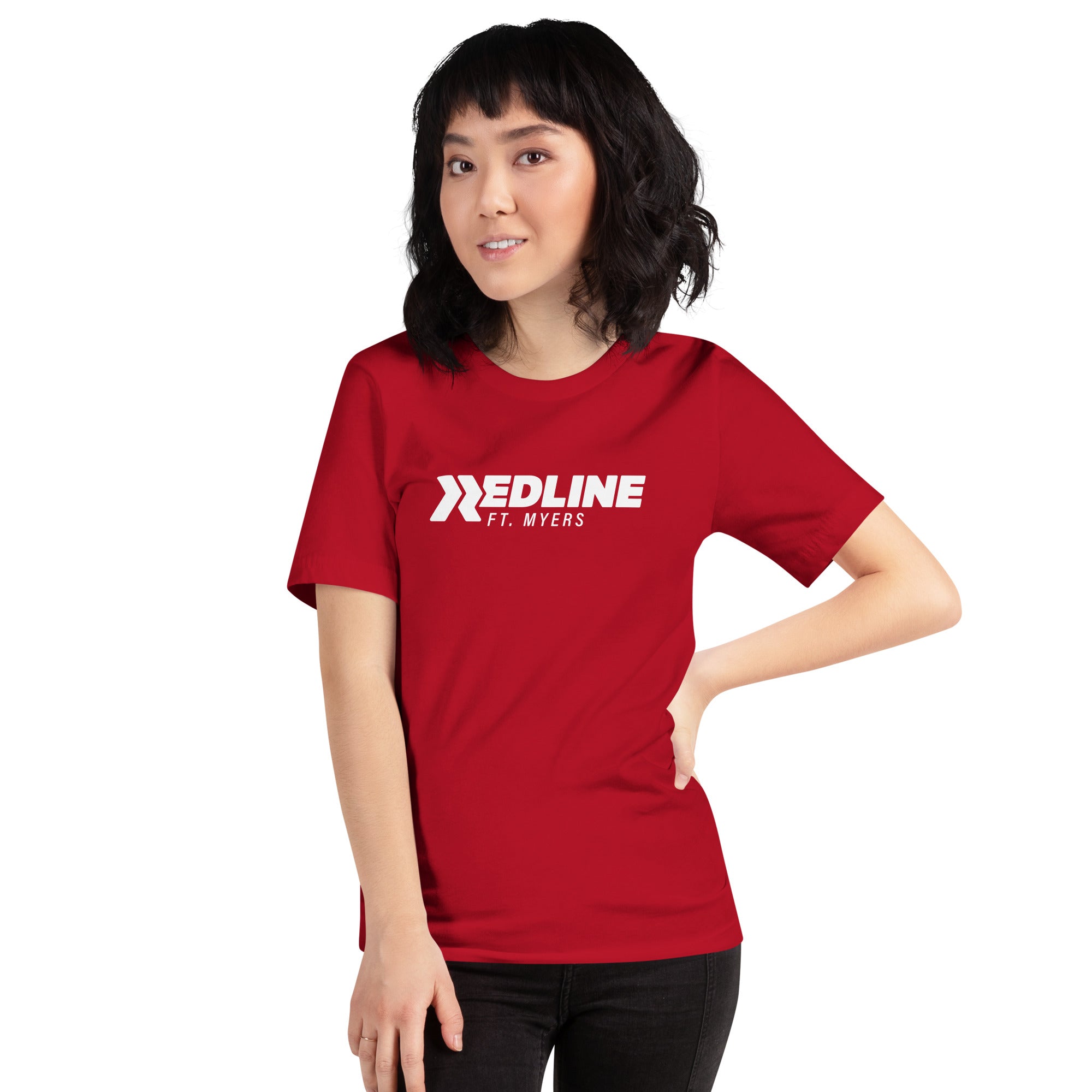 Ft. Myers Logo W - Red Unisex t-shirt