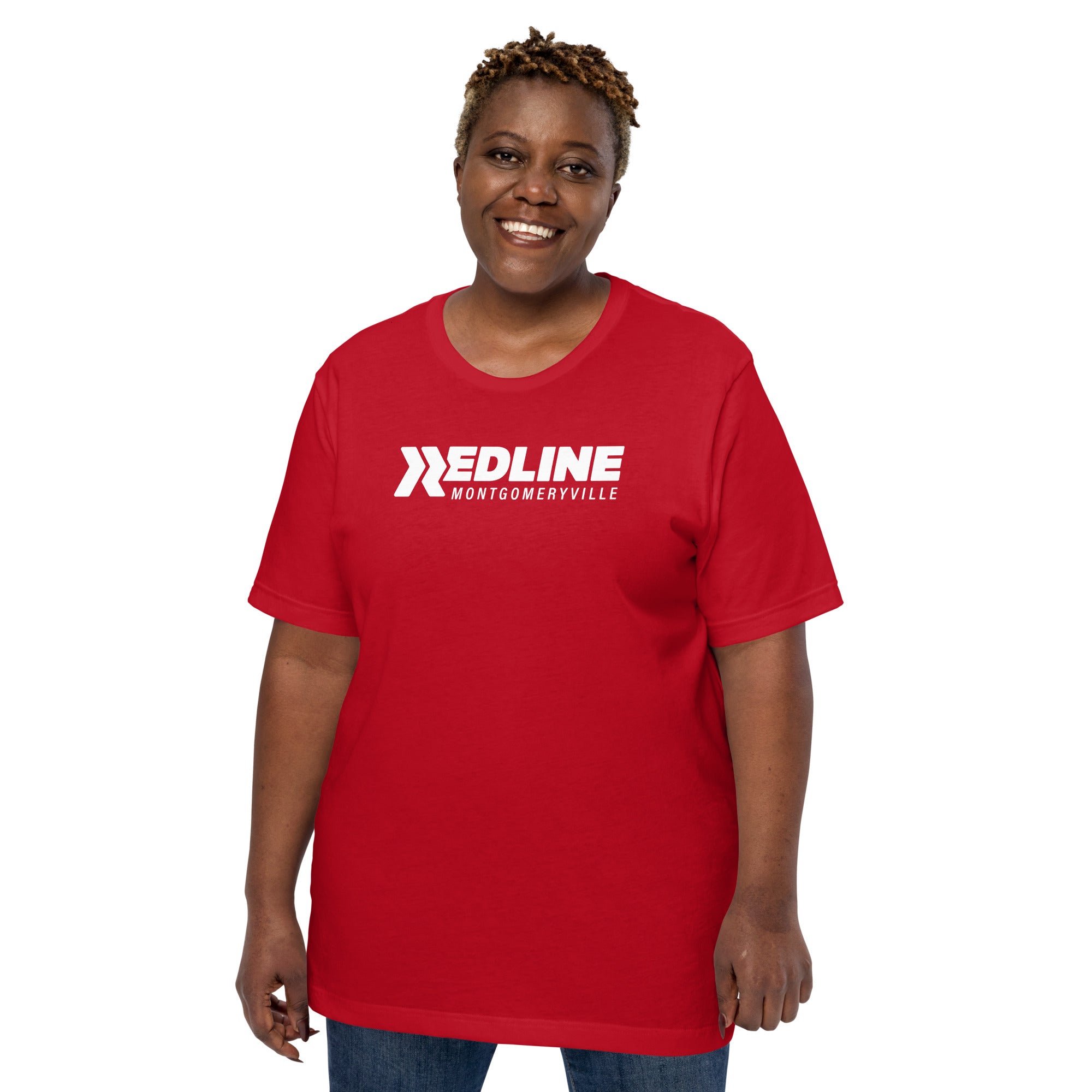 Montgomeryville Logo W - Red Unisex t-shirt