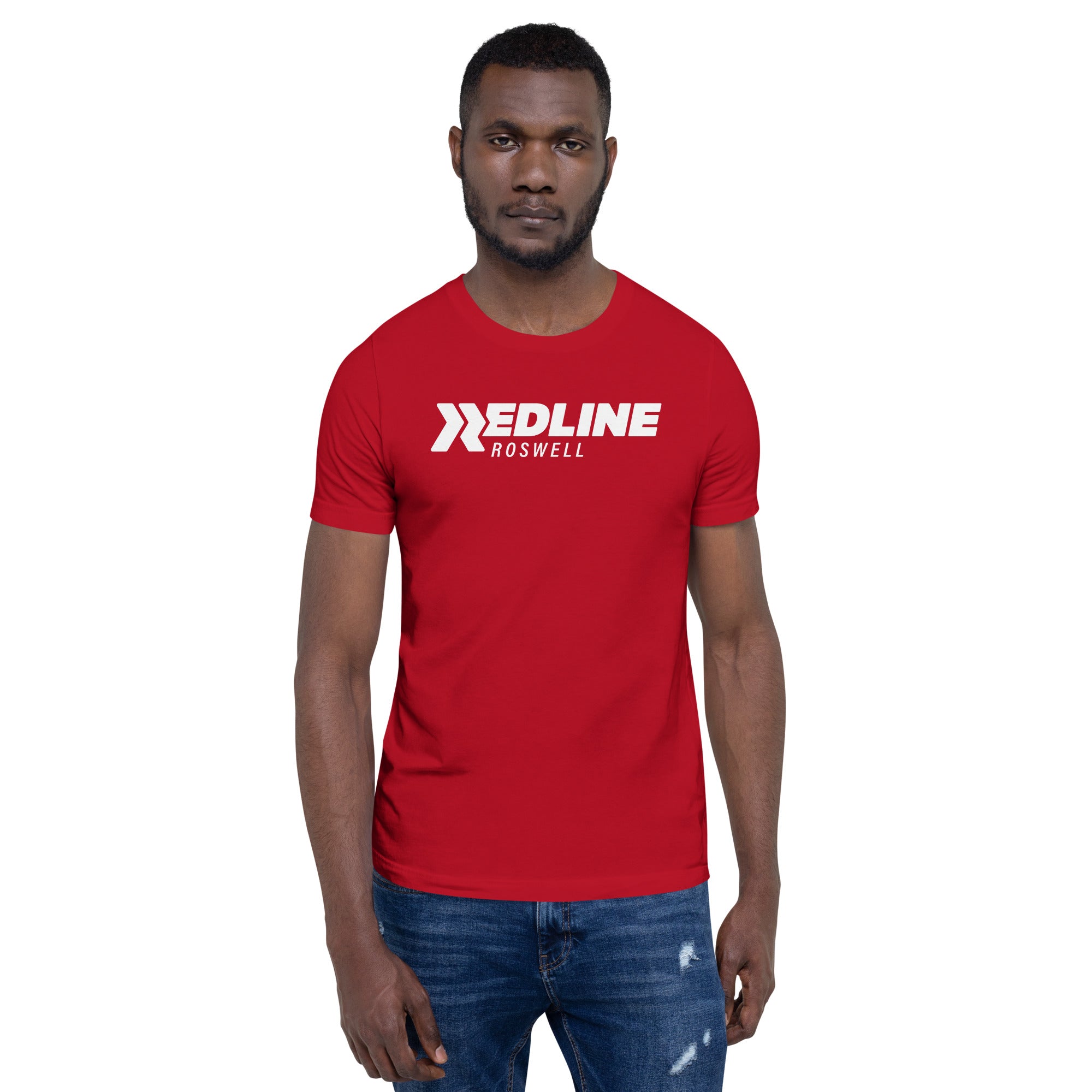 Roswell Logo W - Red Unisex t-shirt