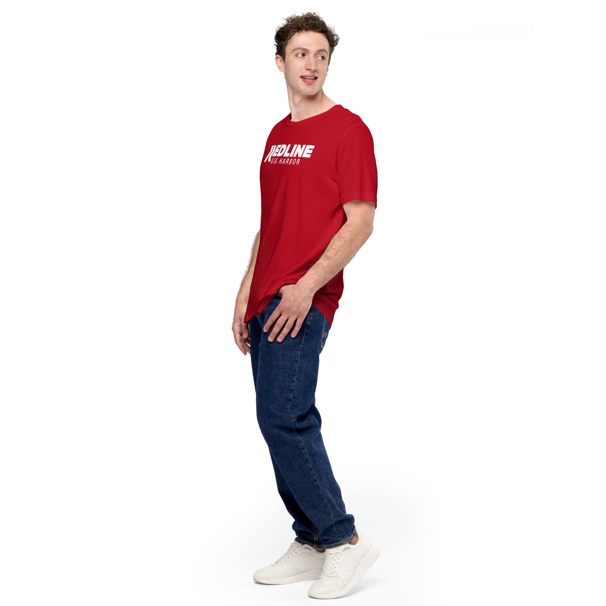 Gig Harbor Logo W - Red Unisex t-shirt