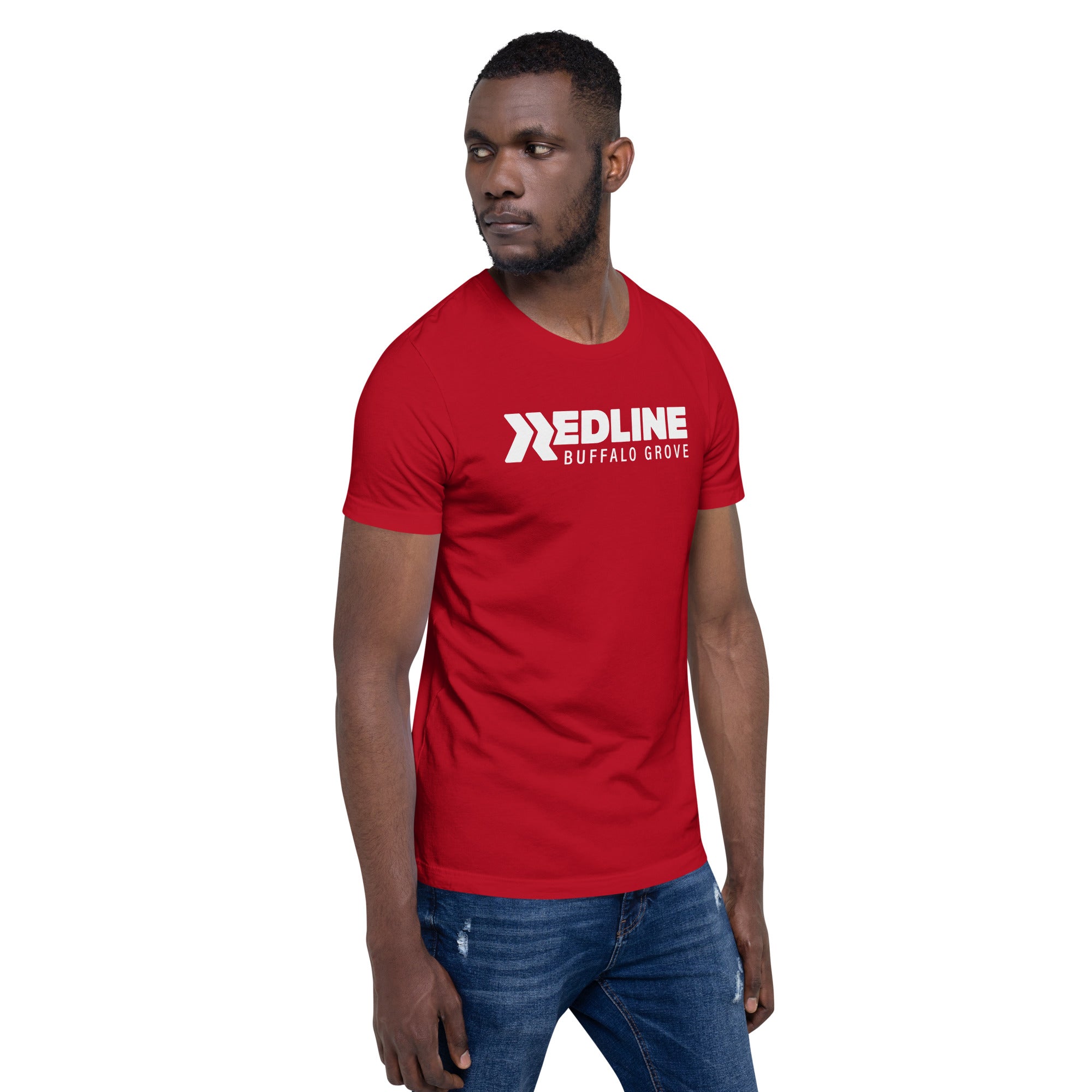 BG Logo White - Red Unisex t-shirt