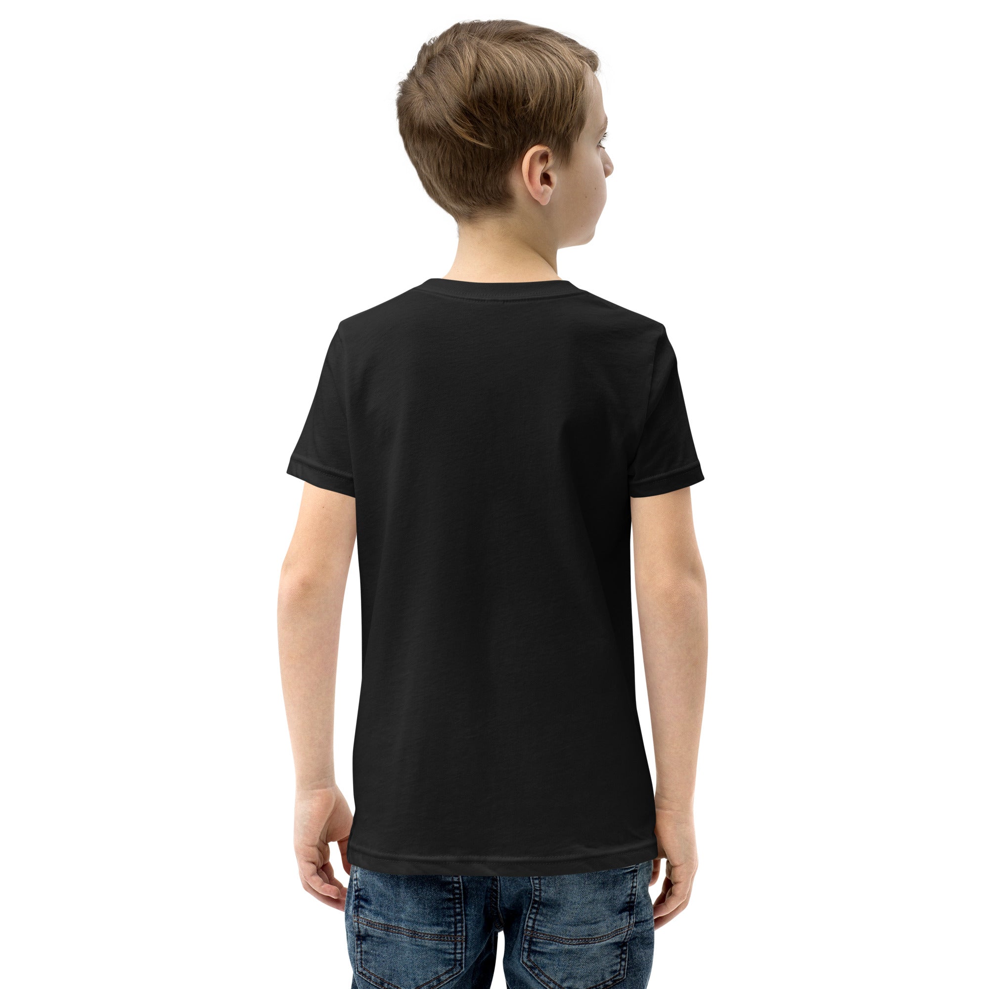Longmont Logo R/W - Black Youth Short Sleeve T-Shirt