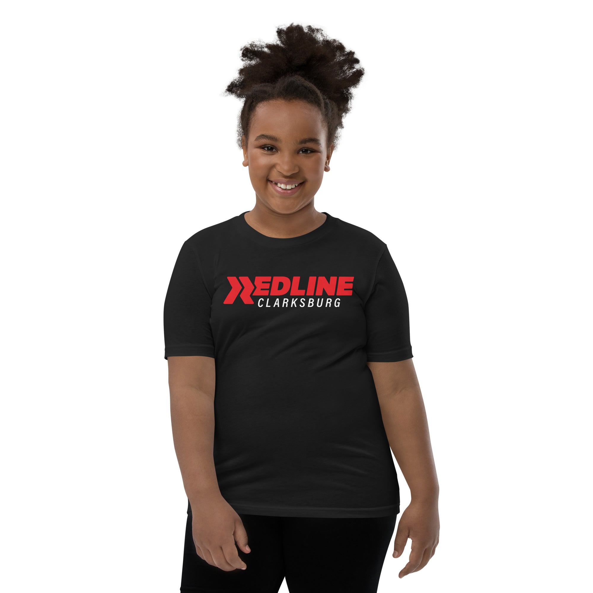 Clarksburg Logo R/W - Black Youth Short Sleeve T-Shirt