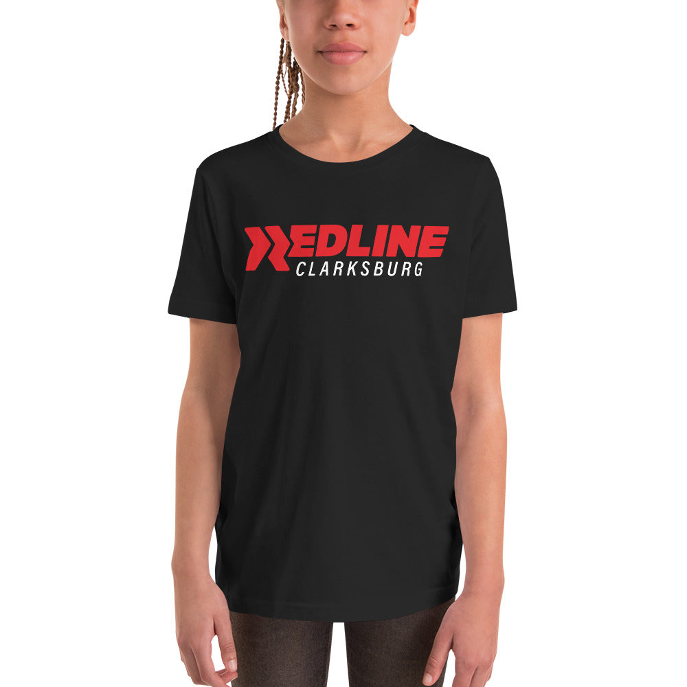 Clarksburg Logo R/W - Black Youth Short Sleeve T-Shirt