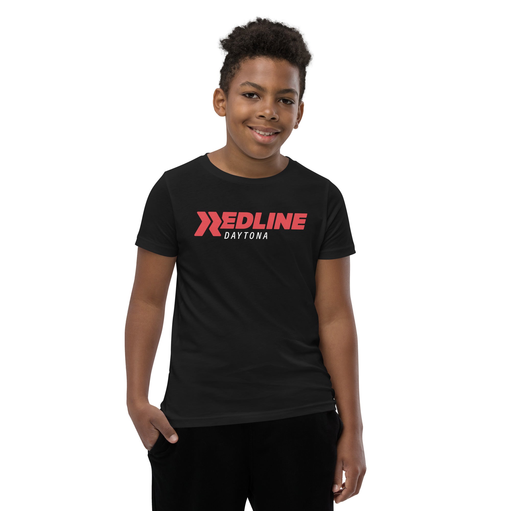 Daytona Logo R/W - Black Youth Short Sleeve T-Shirt