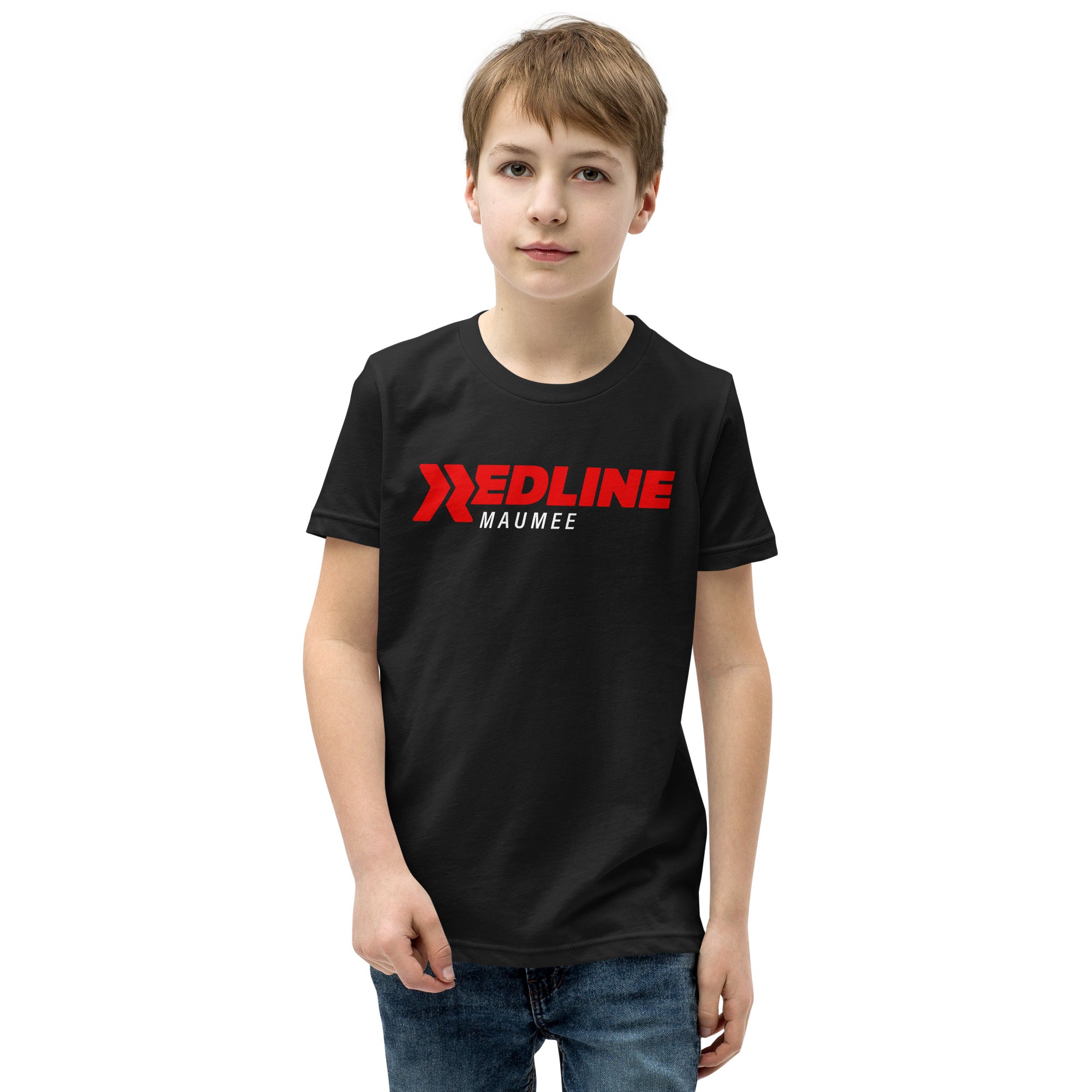 Maumee Logo R/W - Black Youth Short Sleeve T-Shirt