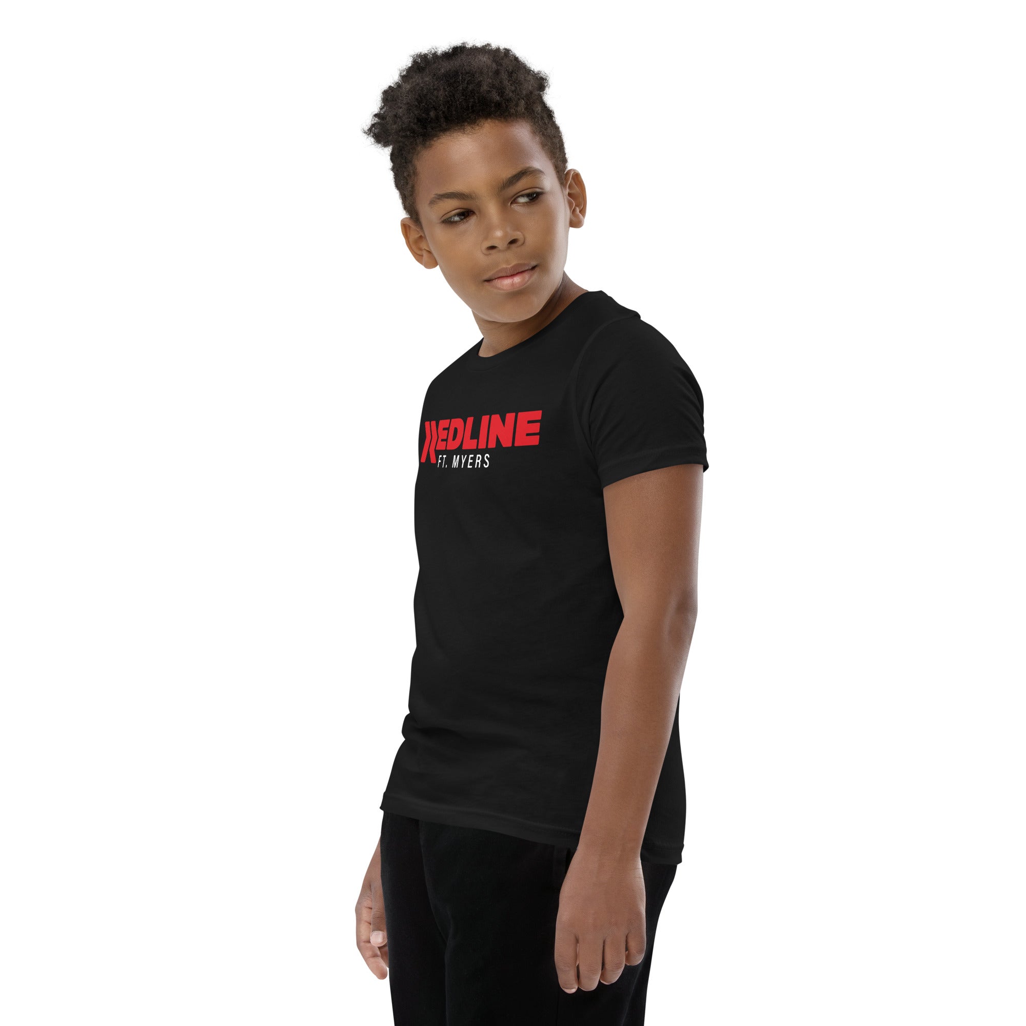 Ft. Myers Logo R/W - Black Youth Short Sleeve T-Shirt