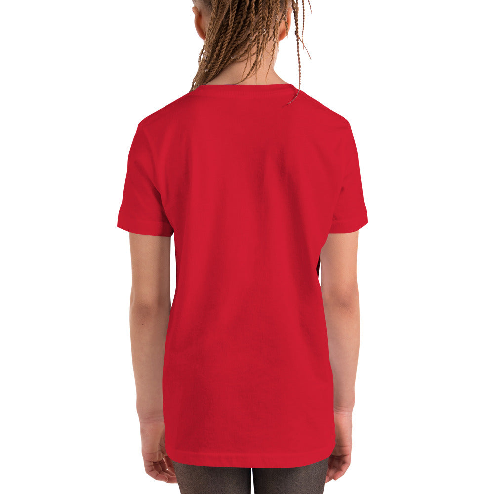 Bedford Logo White - Red Youth Short Sleeve T-Shirt