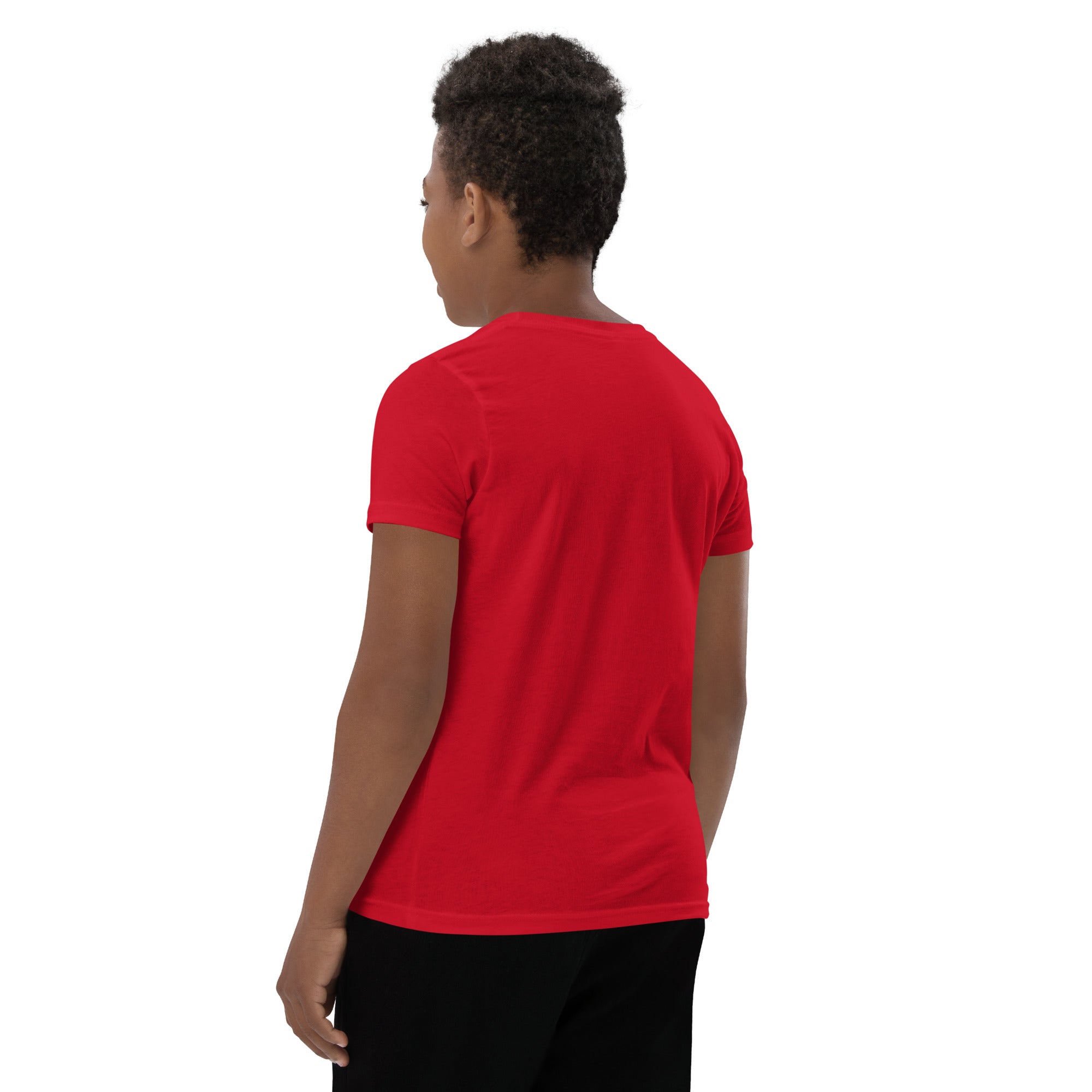 Buford Logo White - Red Youth Short Sleeve T-Shirt