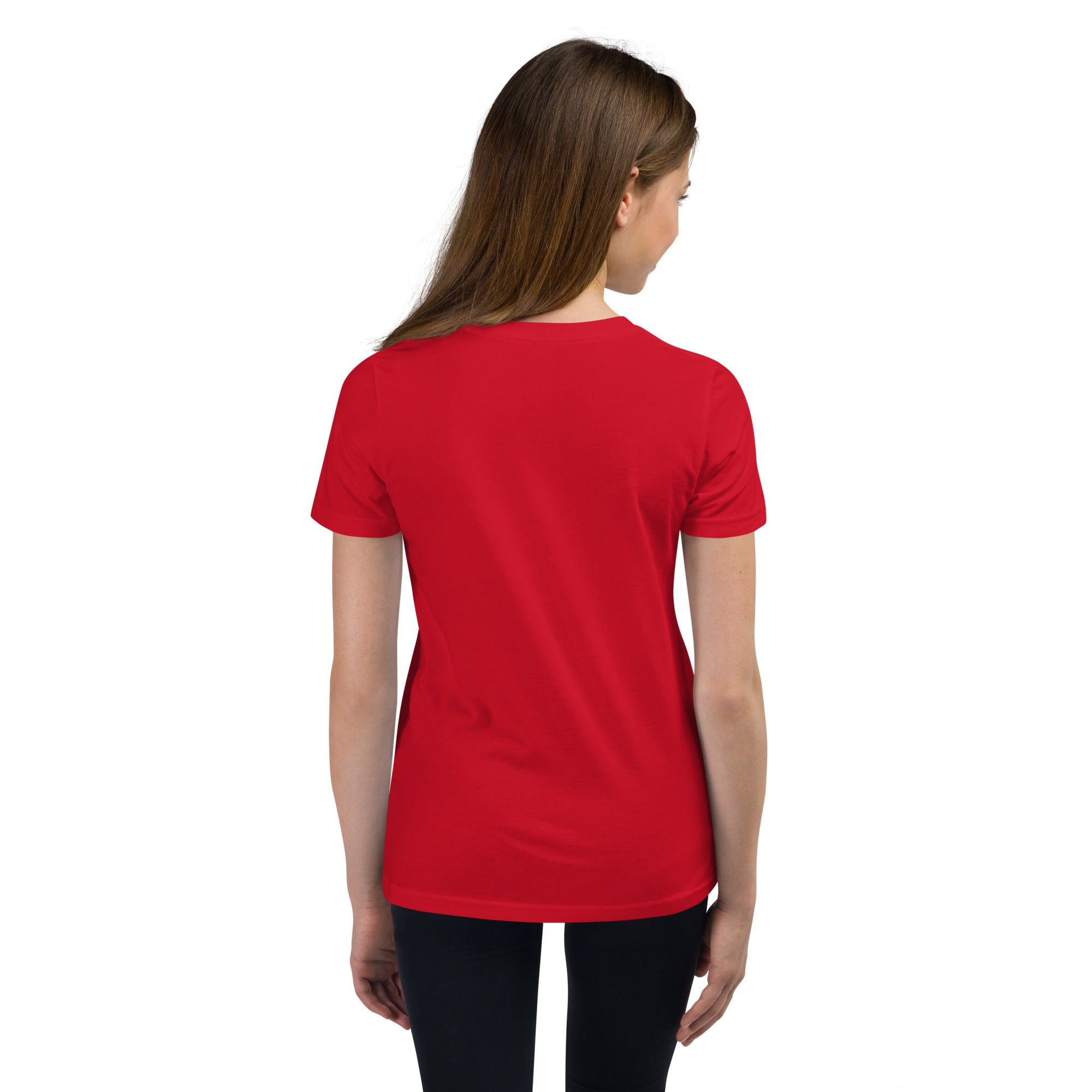 Denver East Logo W - Red Youth Short Sleeve T-Shirt