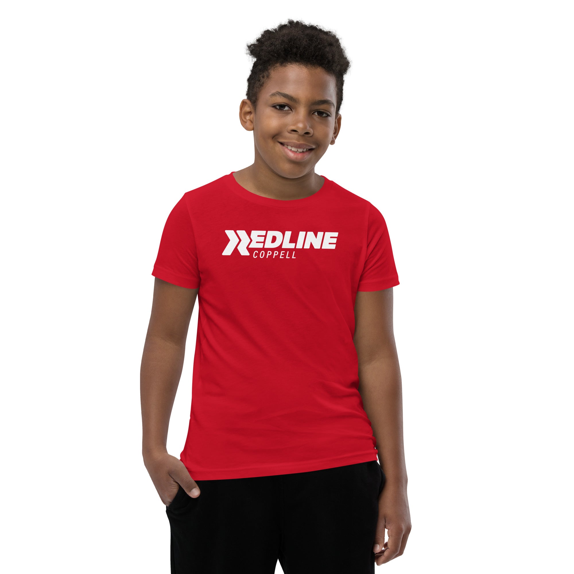 Coppell Logo W - Red Youth Short Sleeve T-Shirt