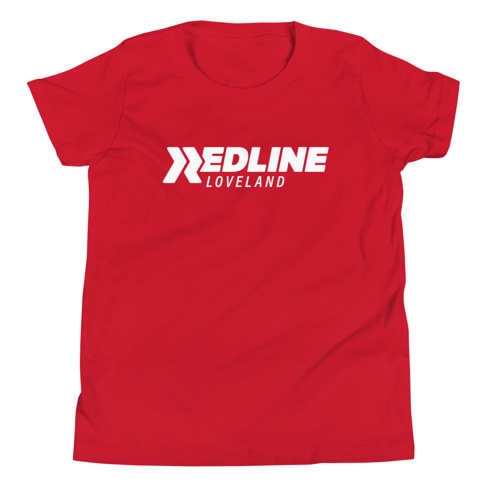 Loveland Logo W - Red Youth Short Sleeve T-Shirt