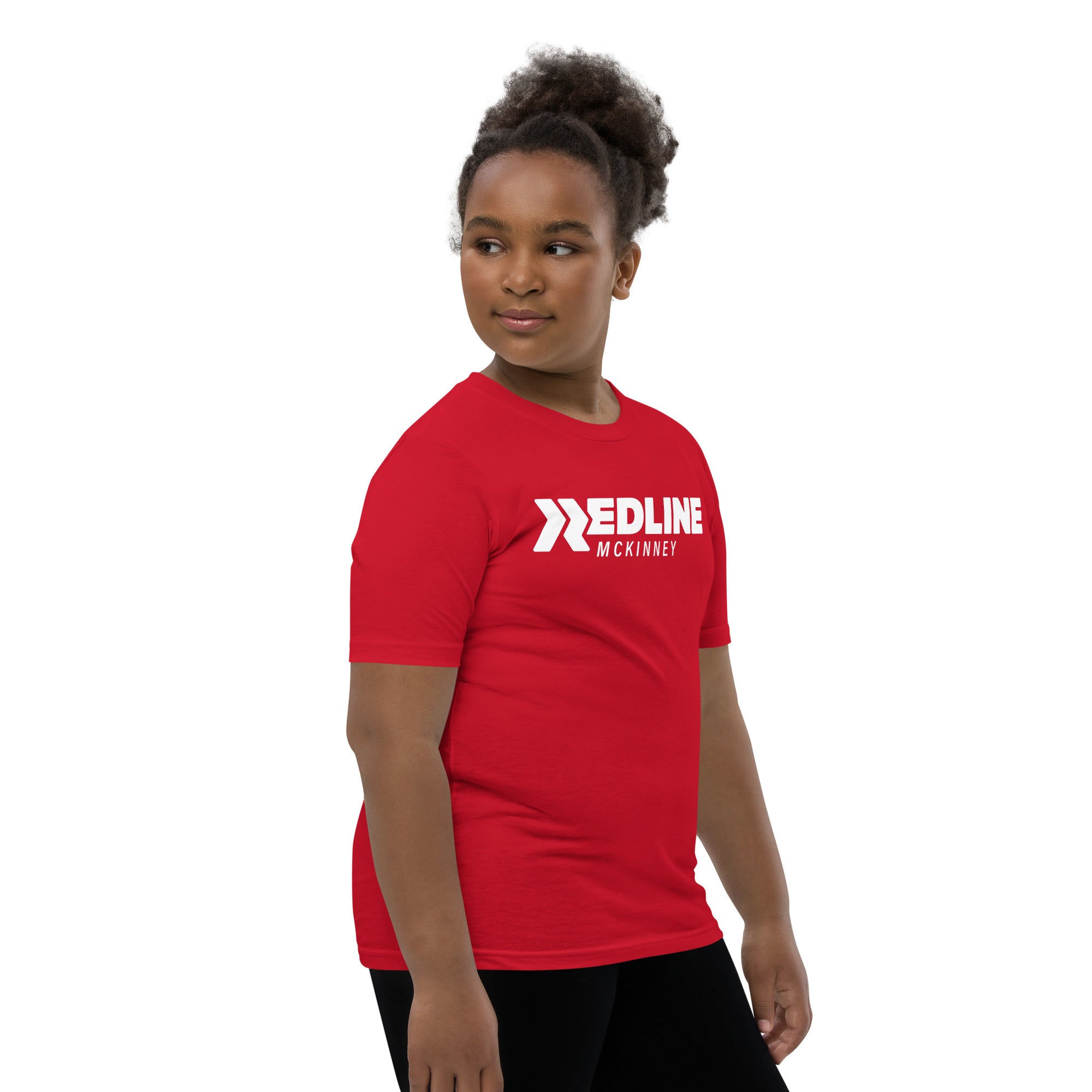 McKinney Logo W - Red Youth Short Sleeve T-Shirt