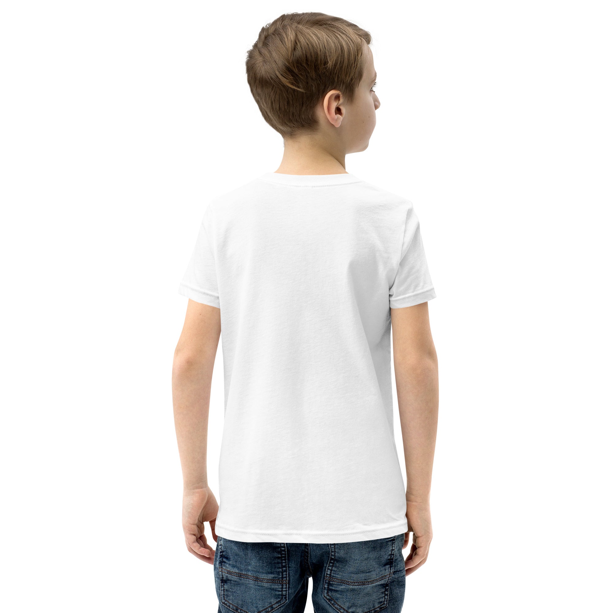 Delaware Logo R/B - White Youth Short Sleeve T-Shirt